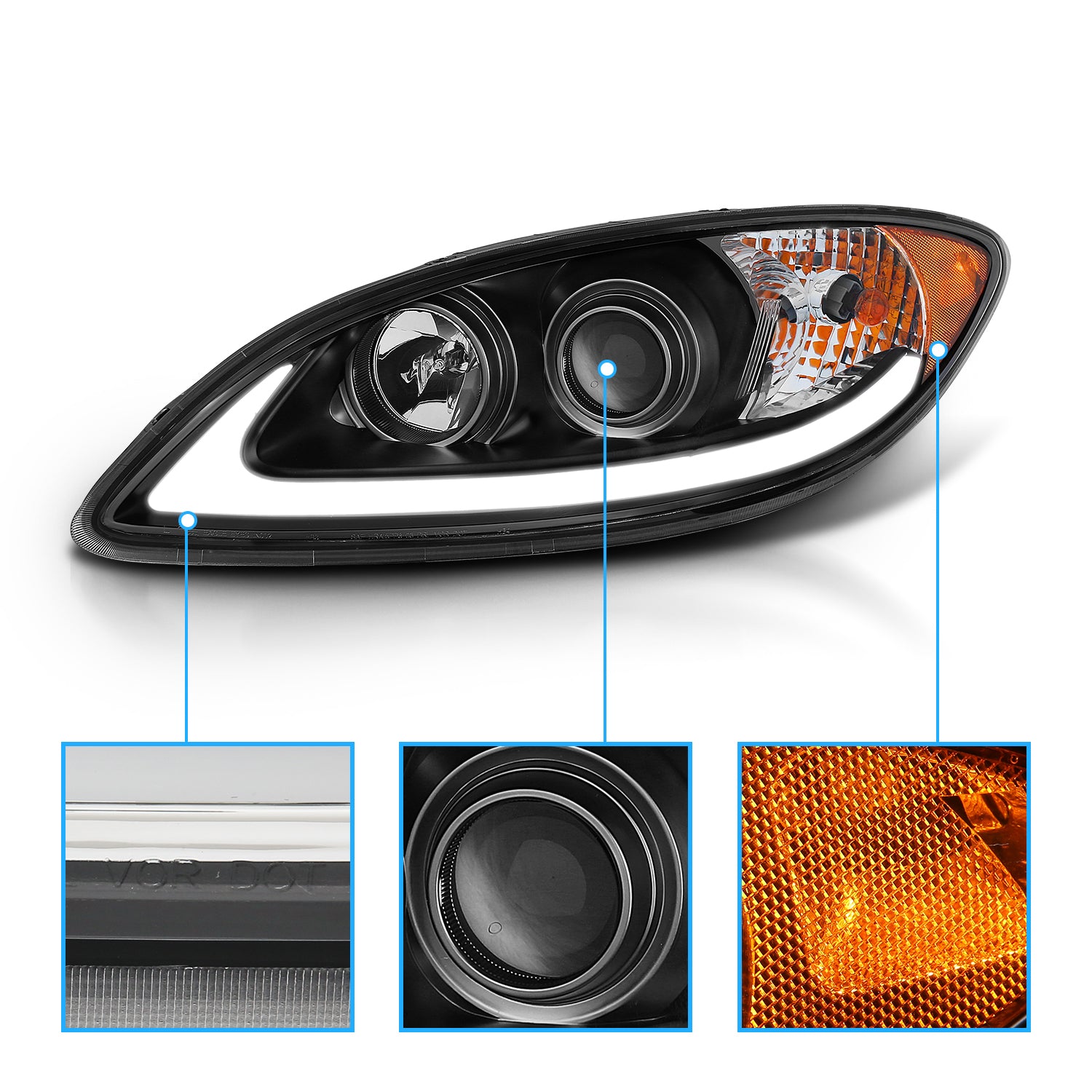 INTERNATIONAL PROSTAR 08-16 PROJECTOR PLANK STYLE H.L BLACK