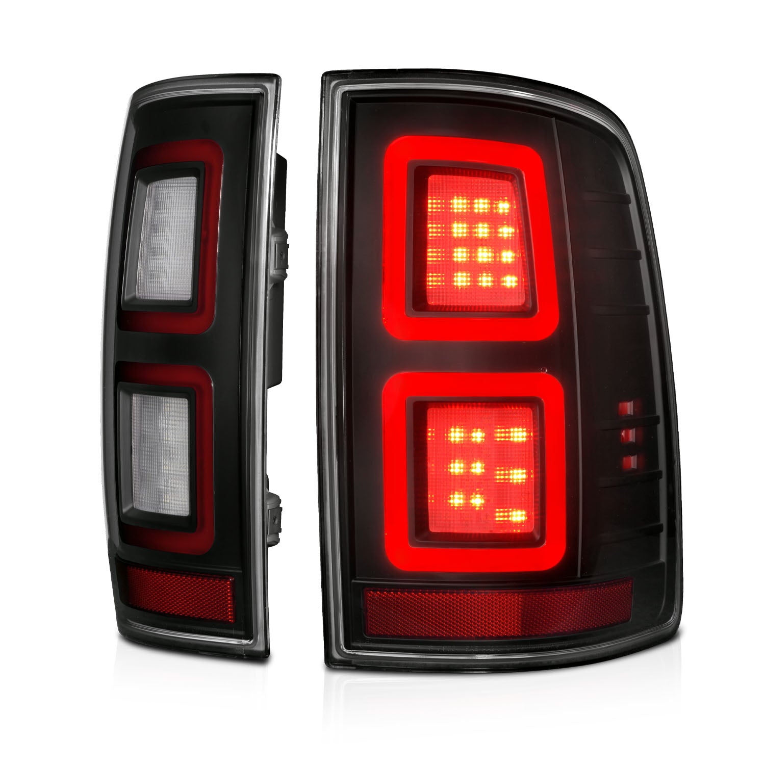 DODGE RAM 09-17 LED TAIL LIGHTS ALL SMOKE (FOR BULB VERSION ONLY)
