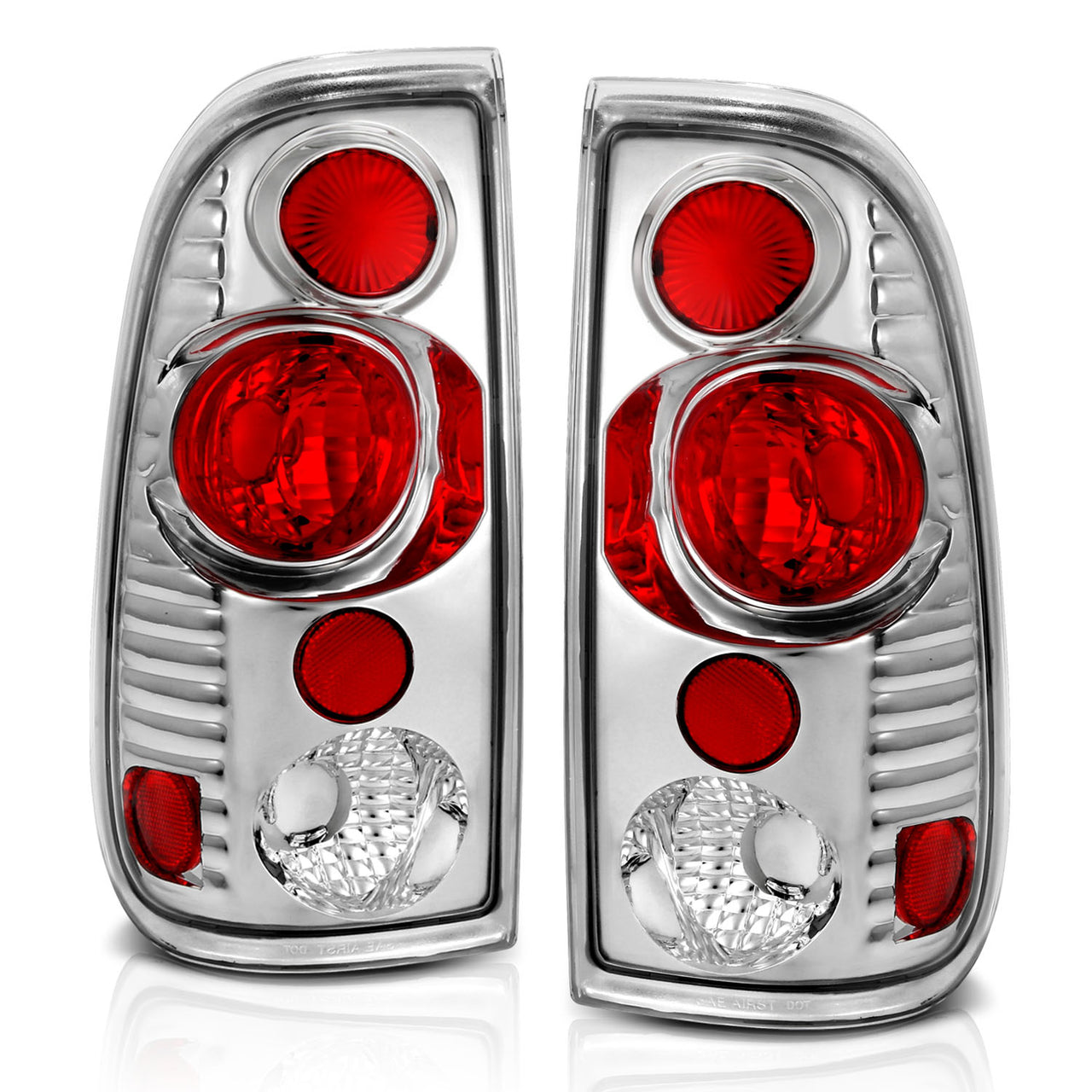 FORD F-SERIES 97-03 TAIL LIGHTS VERSION 2 CHROME