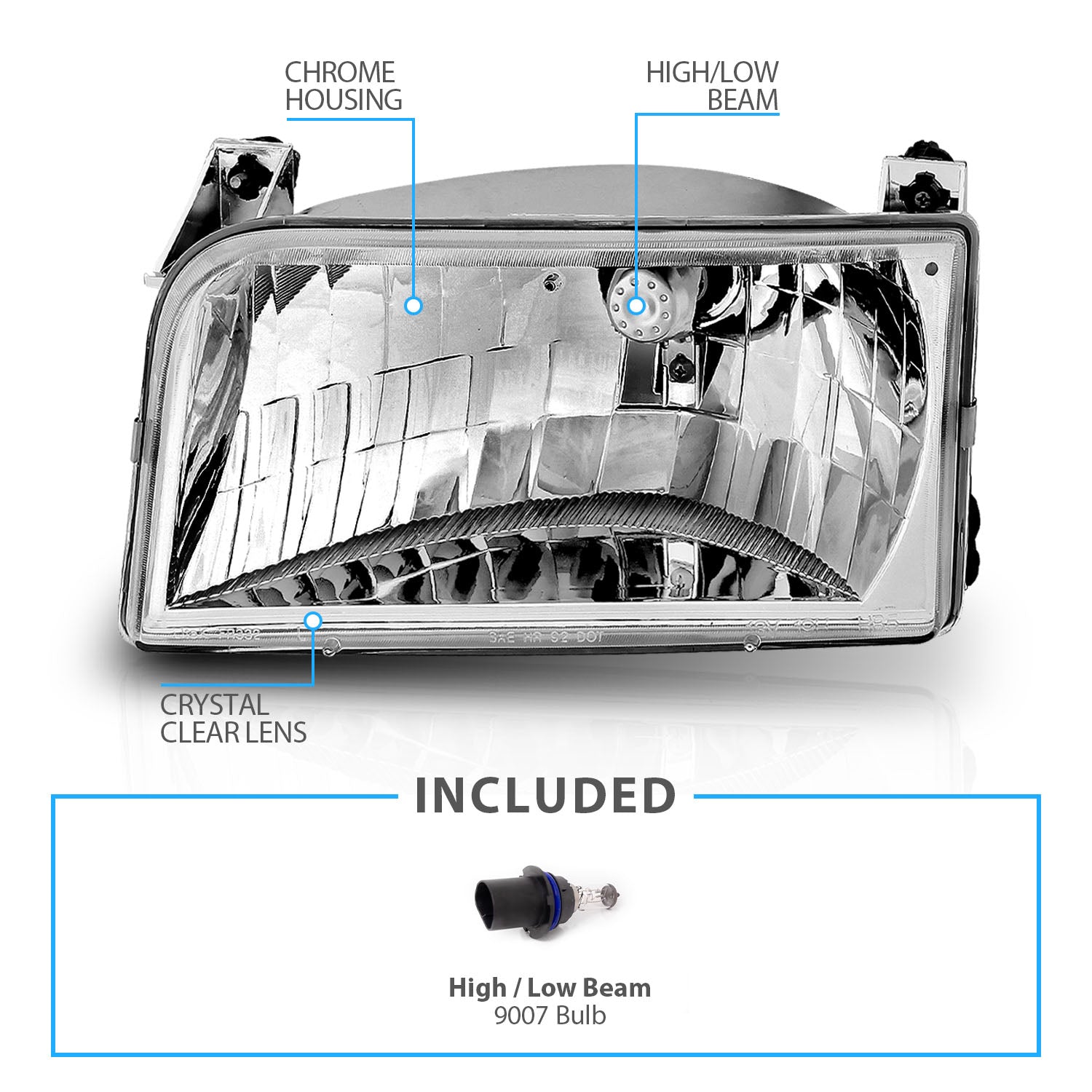 FORD F-150/BRONCO 92-96 HEADLIGHTS CLEAR