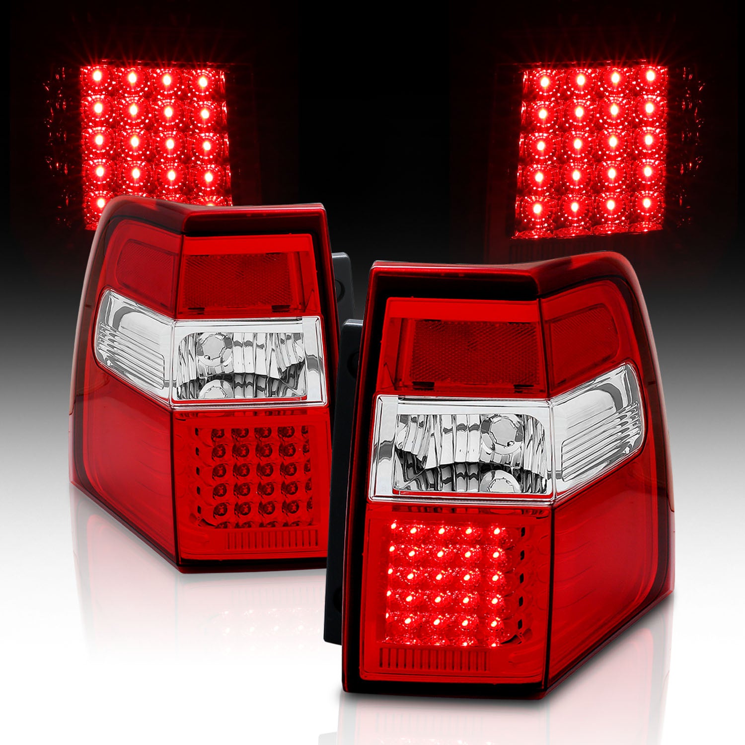 FORD EXPEDITION 07-UP LED TAIL LIGHTS RED/CLEAR
