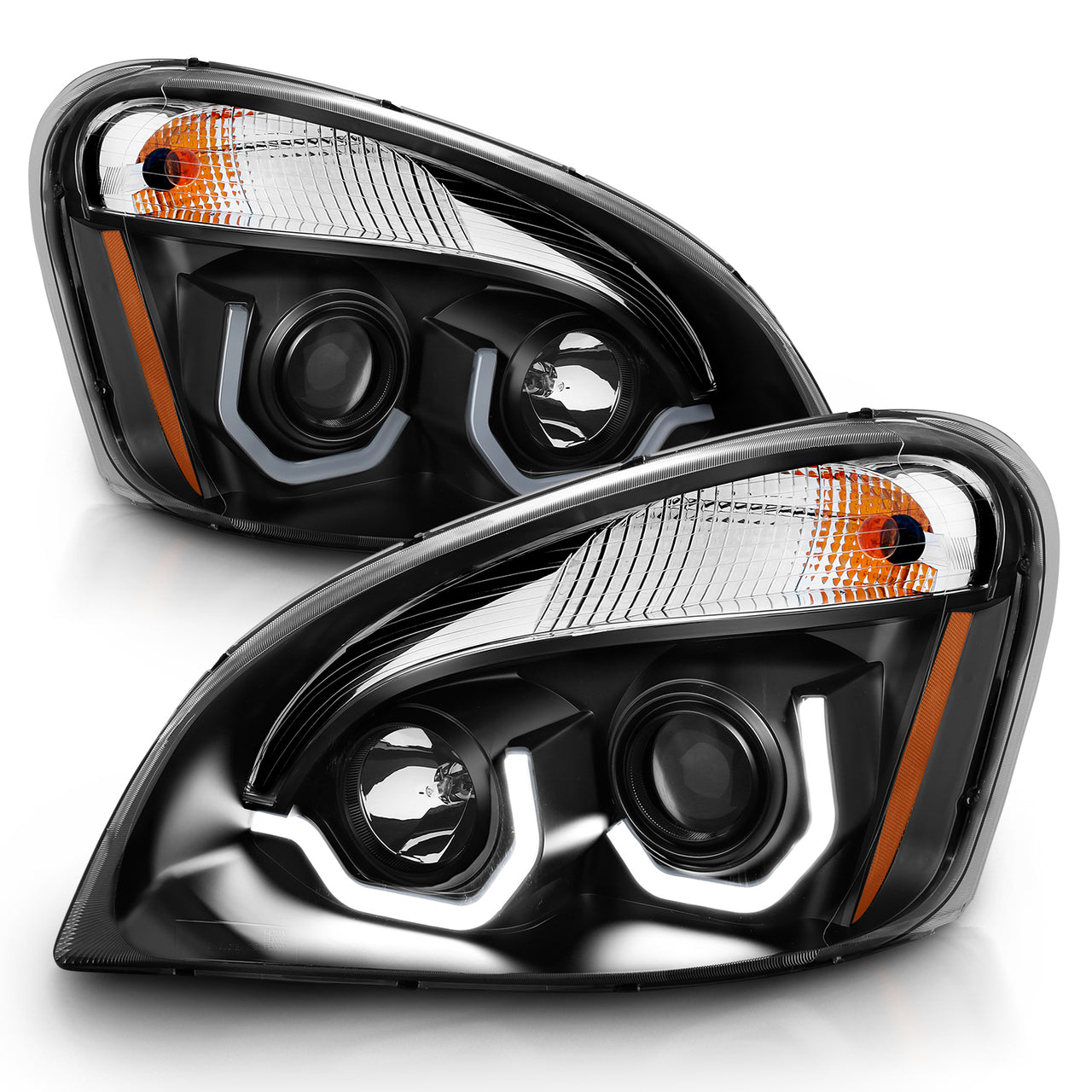 FREIGHTLINER CASCADIA 08-15 PROJECTOR PLANK STYLE H.L BLACK AMBER REFLECTOR