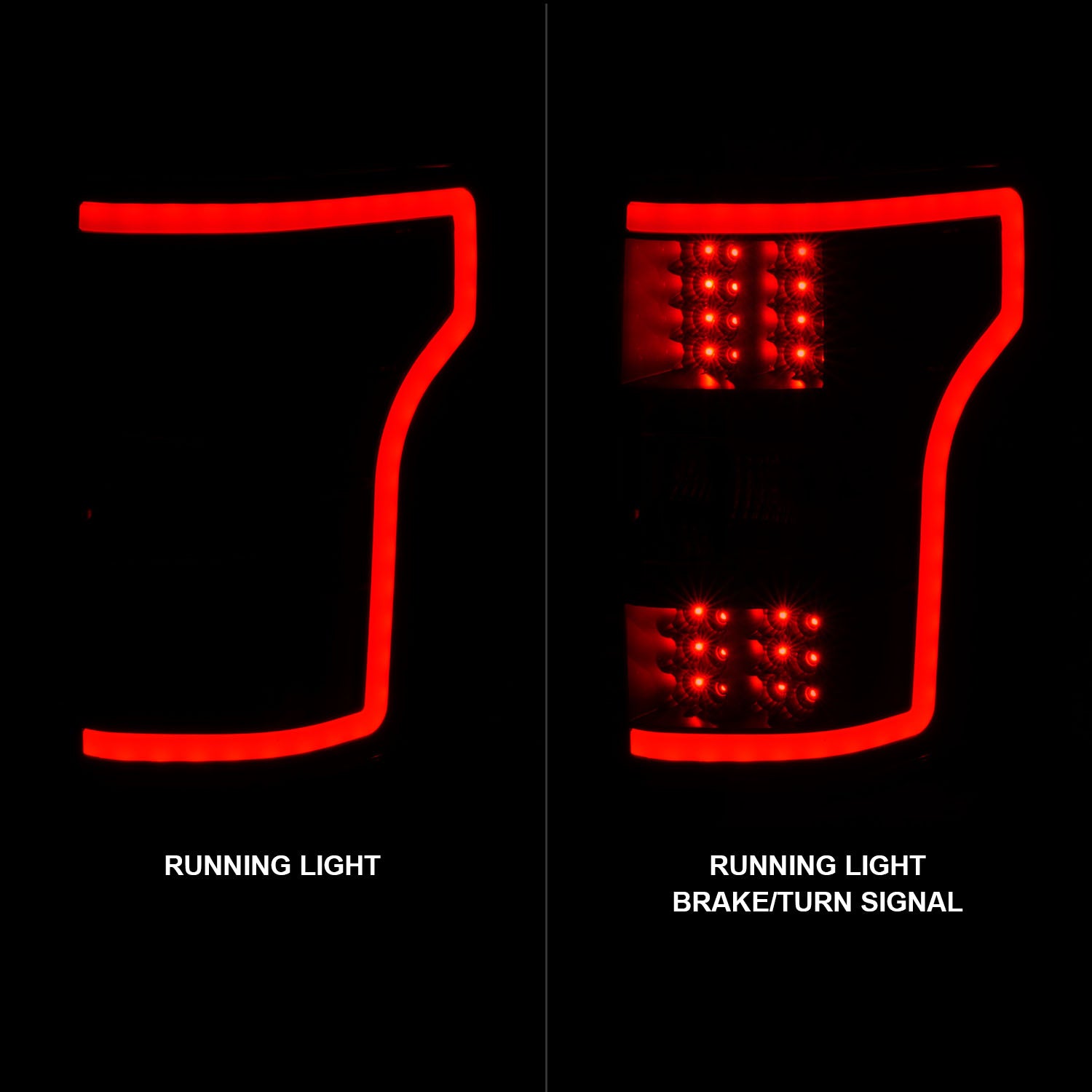 FORD F-150 2018 LED TAIL LIGHTS G2 JDM BLACK