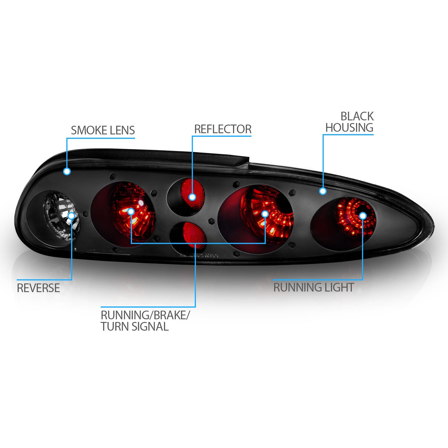 CHEVY CAMARO 93-01 TAIL LIGHTS DARK SMOKE