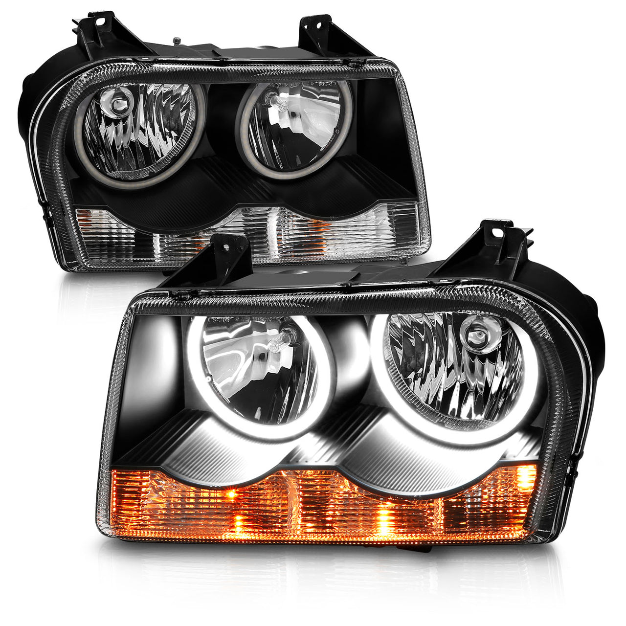 CHRYSLER 300 05-UP H.L HALO BLACK (SUPER WHITE)