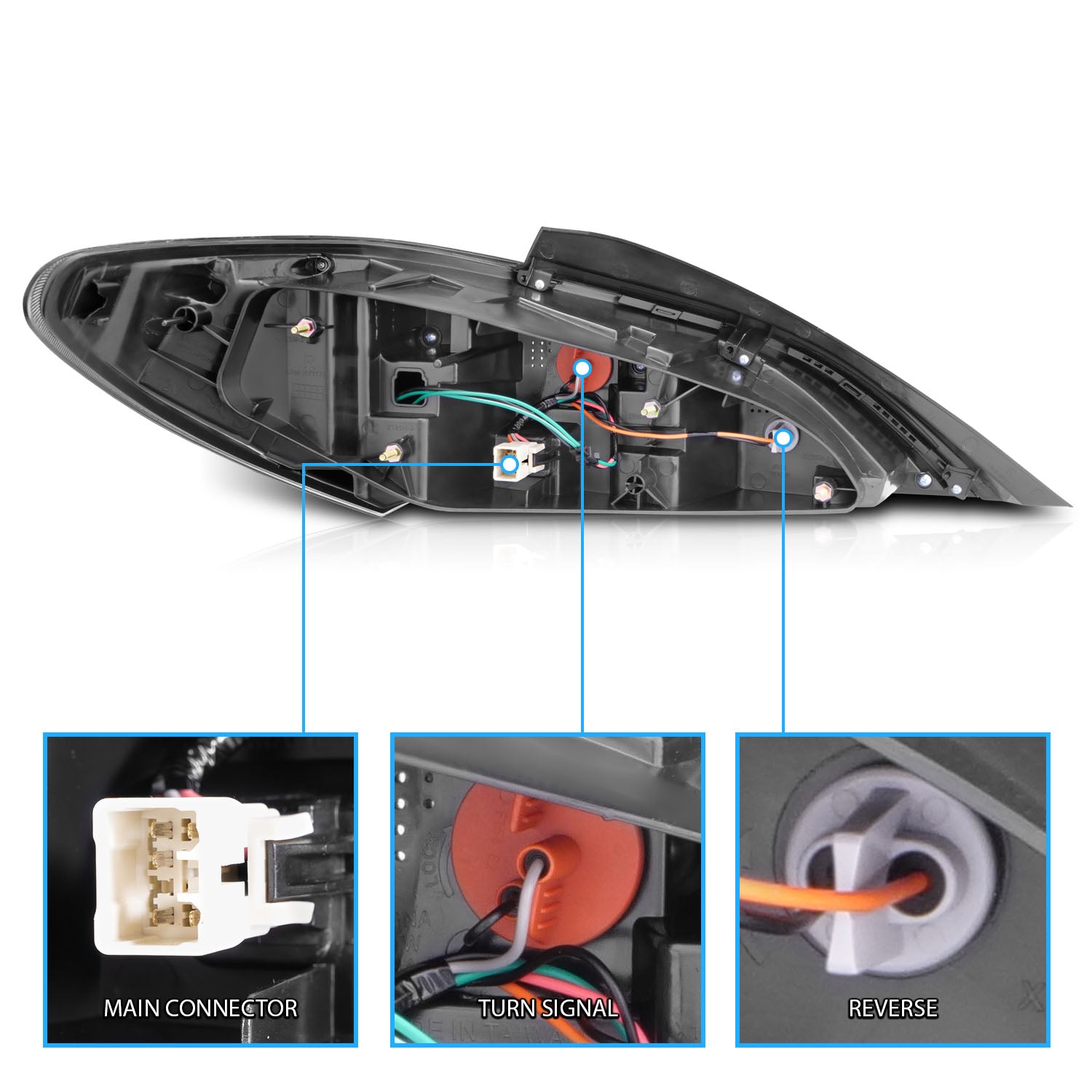HYUNDAI GENESIS 10-13嚙踝蕭2DR LED TAIL LIGHTS嚙踝蕭BLACK HOUSING DARK SMOKE LENS