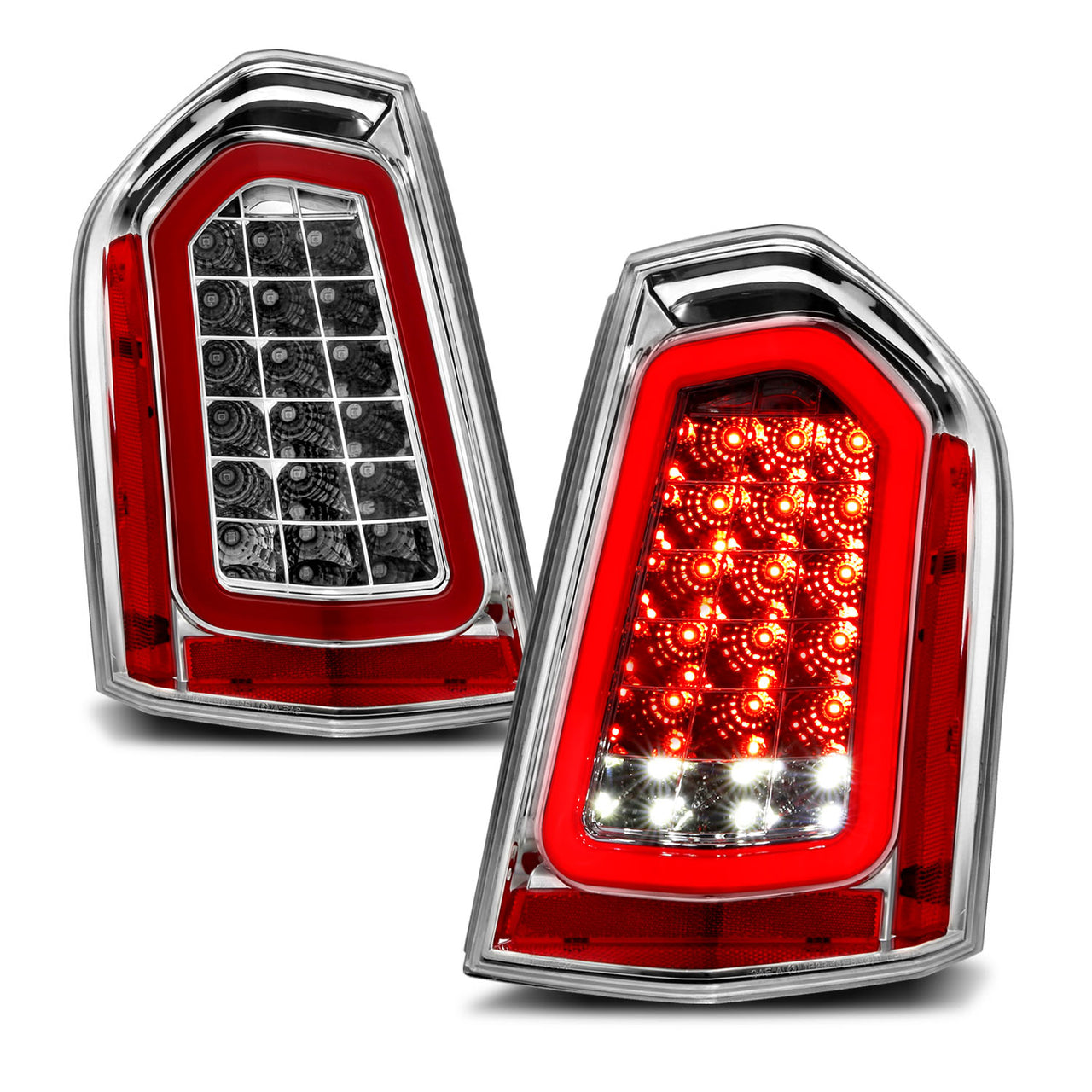 CHRYSLER 300 11-14 LED TAIL LIGHTS CHROME
