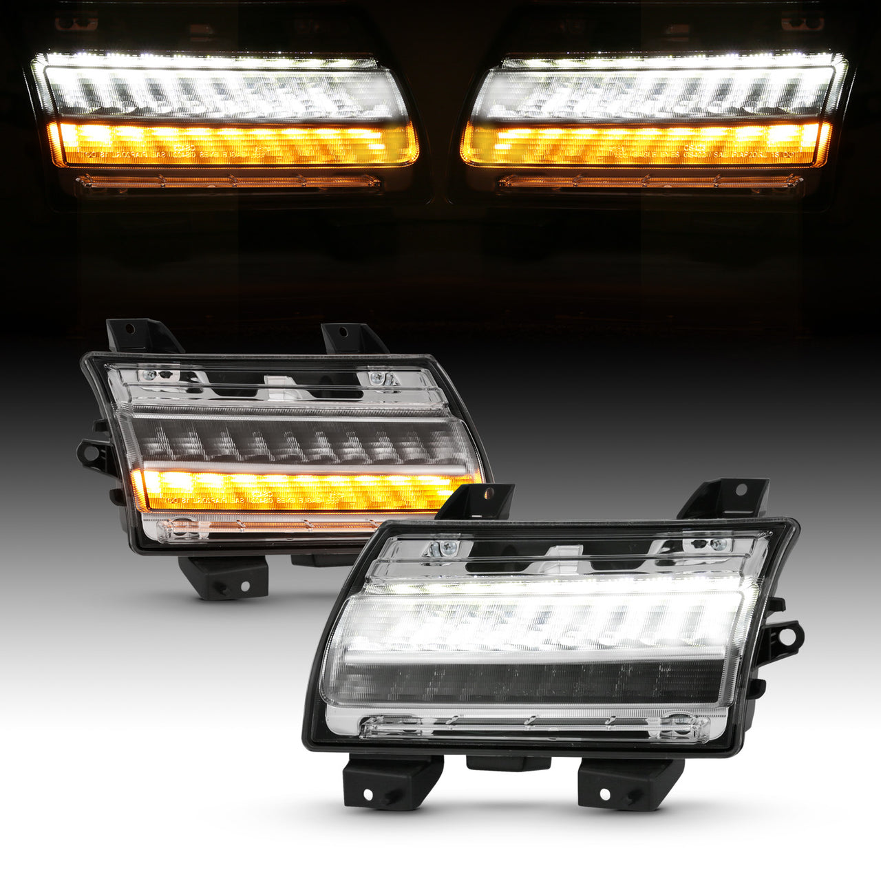 JEEP WRANGLER 18-21 / GLADIATOR 20 LED SIDE MARKERS CHROME (SEQUENTIAL SIGNAL) (FOR HIGH CONFIGURED, LED TYPE)
