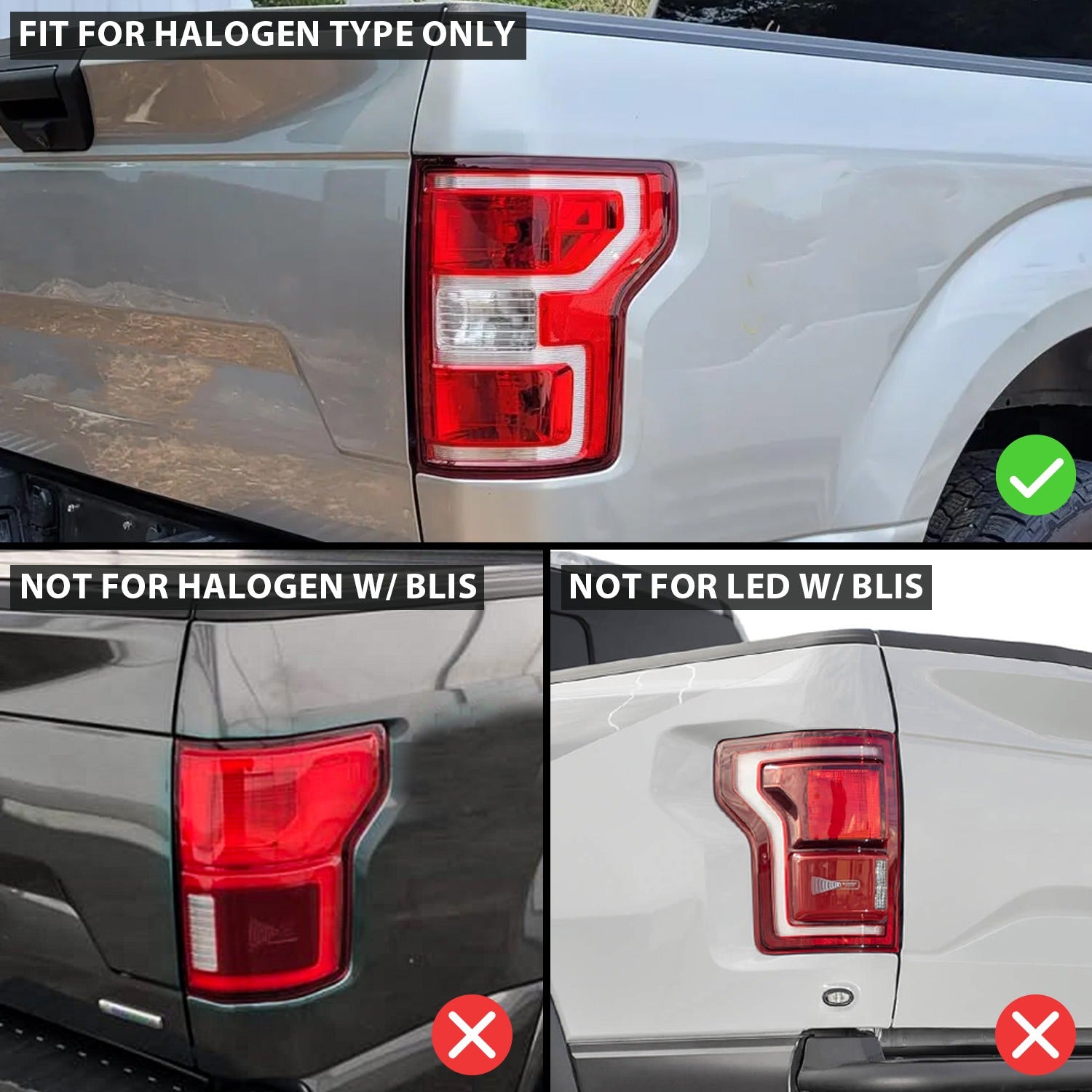 FORD F-150 2018 LED TAIL LIGHTS G2 JDM BLACK