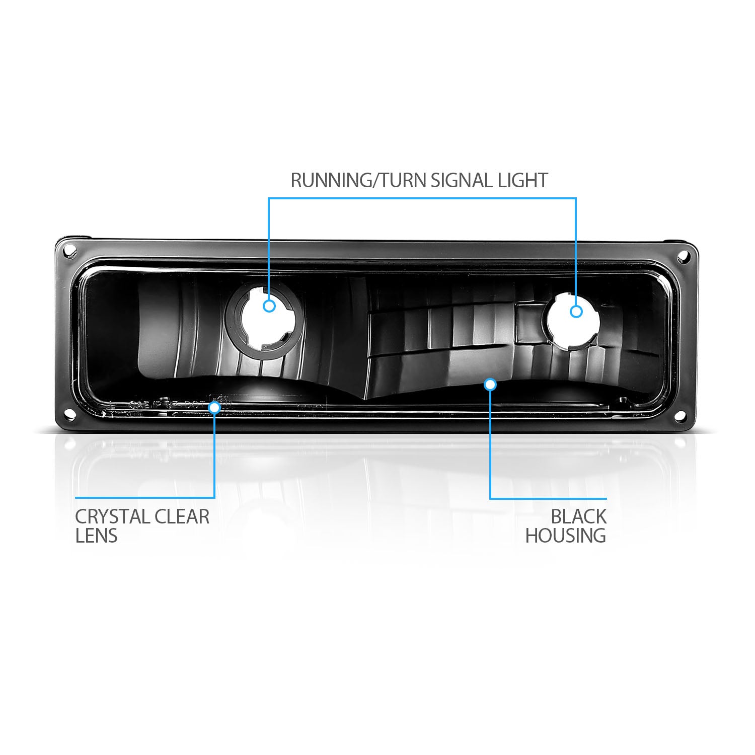 CHEVY FULLSIZE 88-98 PARKING/SIGNAL LIGHTS BLACK