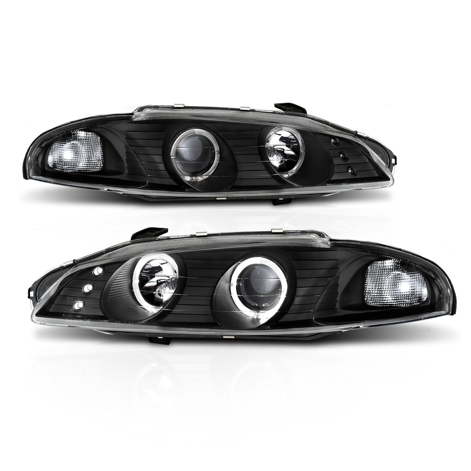 MITSUBISHI ECLIPSE 97-99 PROJECTOR HEADLIGHTS G2 2 HALO BLACK CLEAR