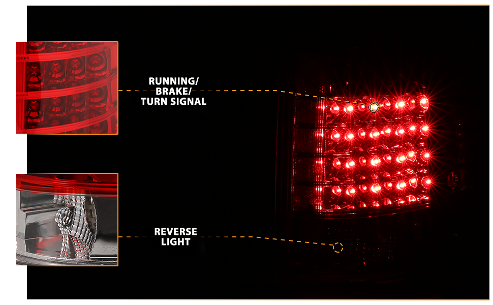 CHEVY S-10/GMC SONOMA 94-04 LED TAIL LIGHTS RED/CLEAR