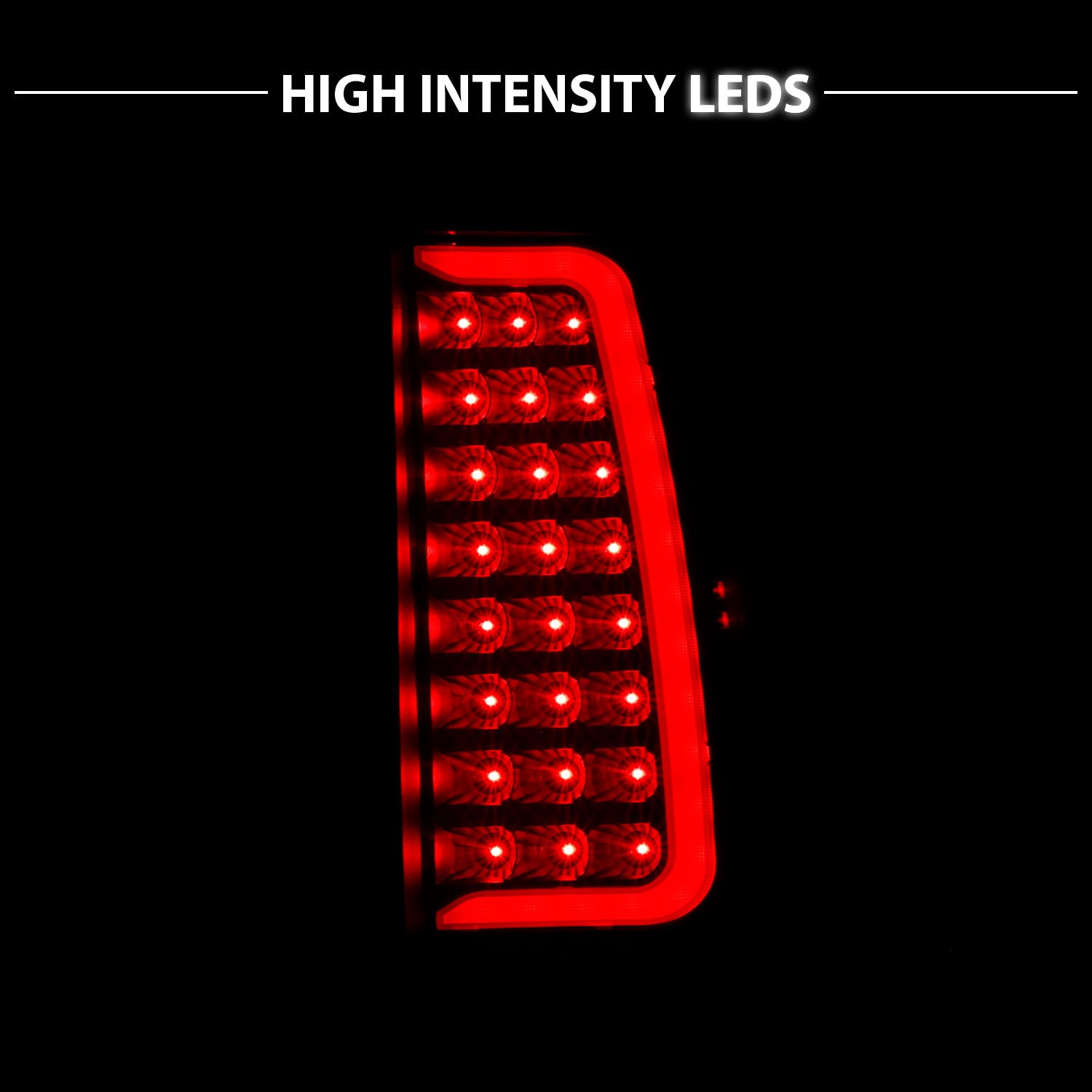 CHEVY TAHOE/SUBURBAN 07-14 LED TAIL LIGHTS BLACK HOUSING SMOKE LENS W/ C LIGHT BAR