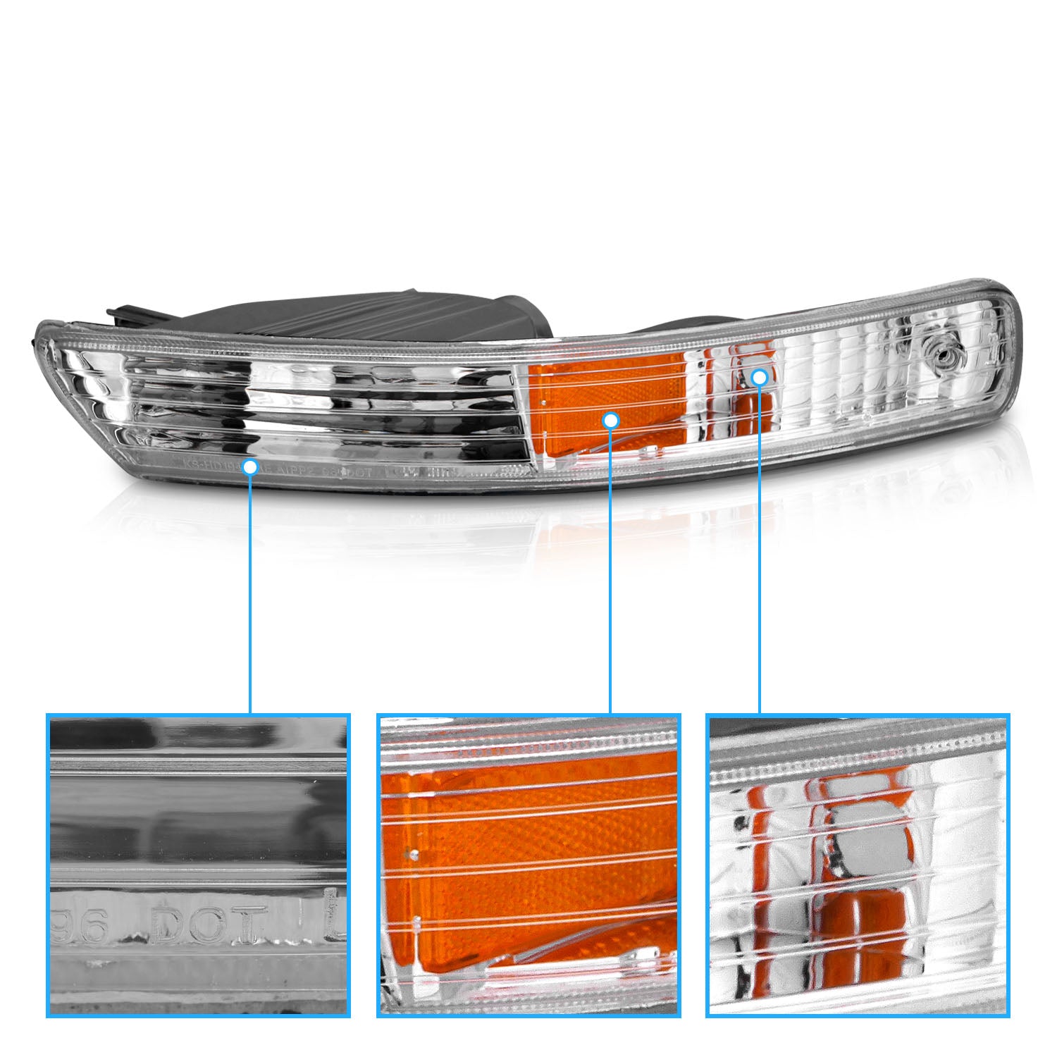ACURA INTEGRA 98-01 BUMPER LIGHTS AMBER
