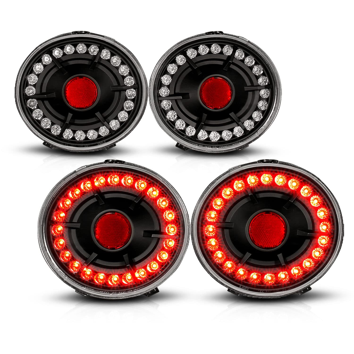 CHEVY CORVETTE 05-07/CORVETTE Z06 06-07 LED TAIL LIGHTS BLACK