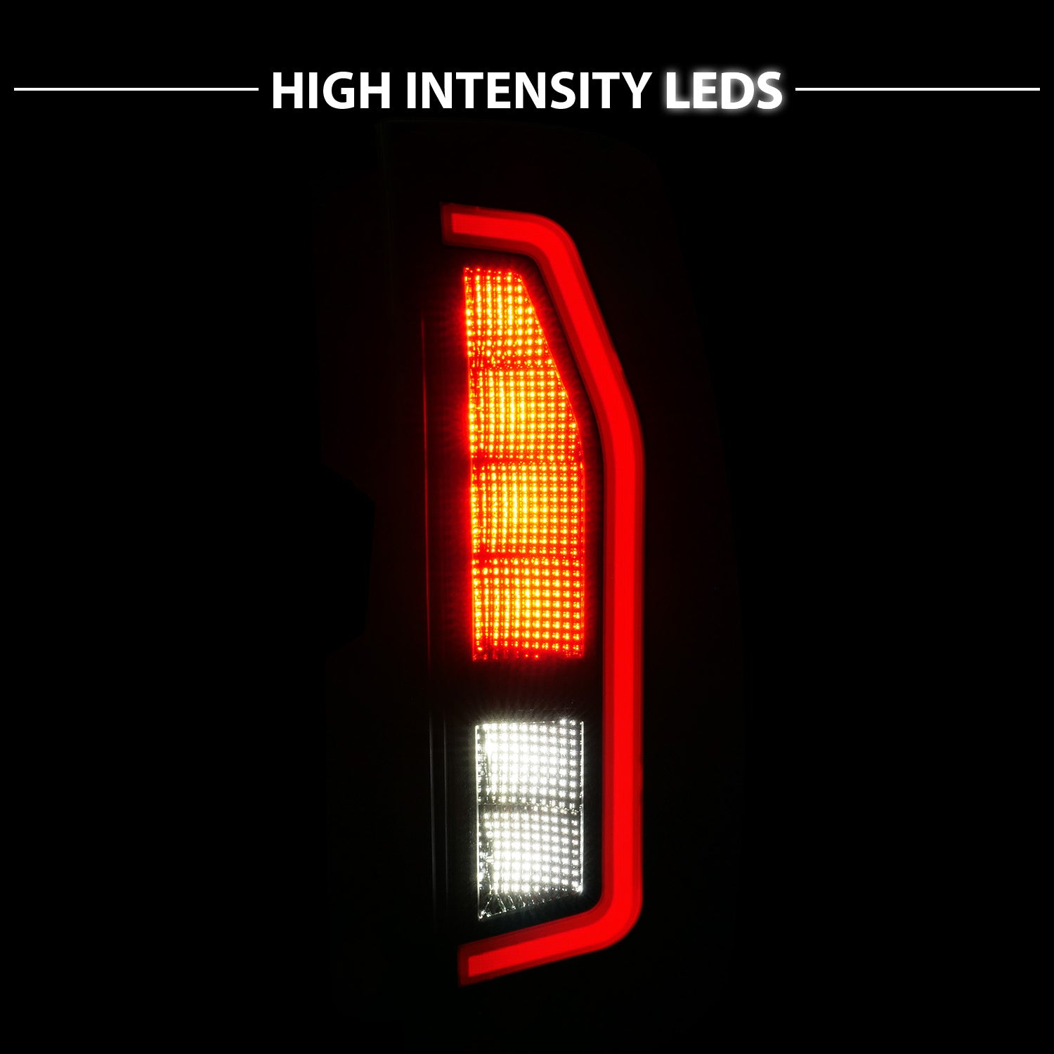 CHEVY TAHOE/SUBURBAN / GMC YUKON/YUKON XL 07-14 LED TAIL LIGHTS BLACK HOUSING CLEAR LENS W/ C LIGHT BAR G2