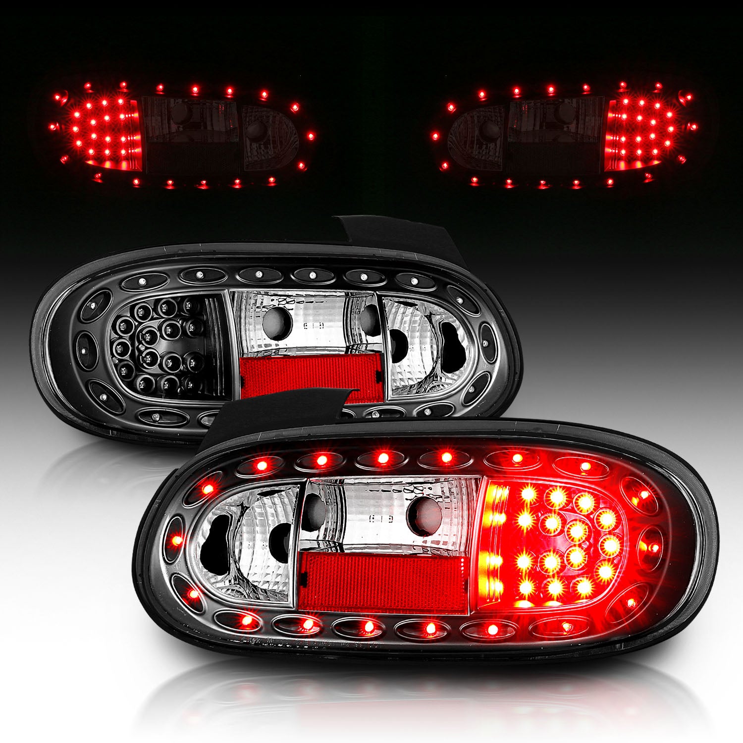 MAZDA MIATA 98-05 LED TAIL LIGHTS BLACK