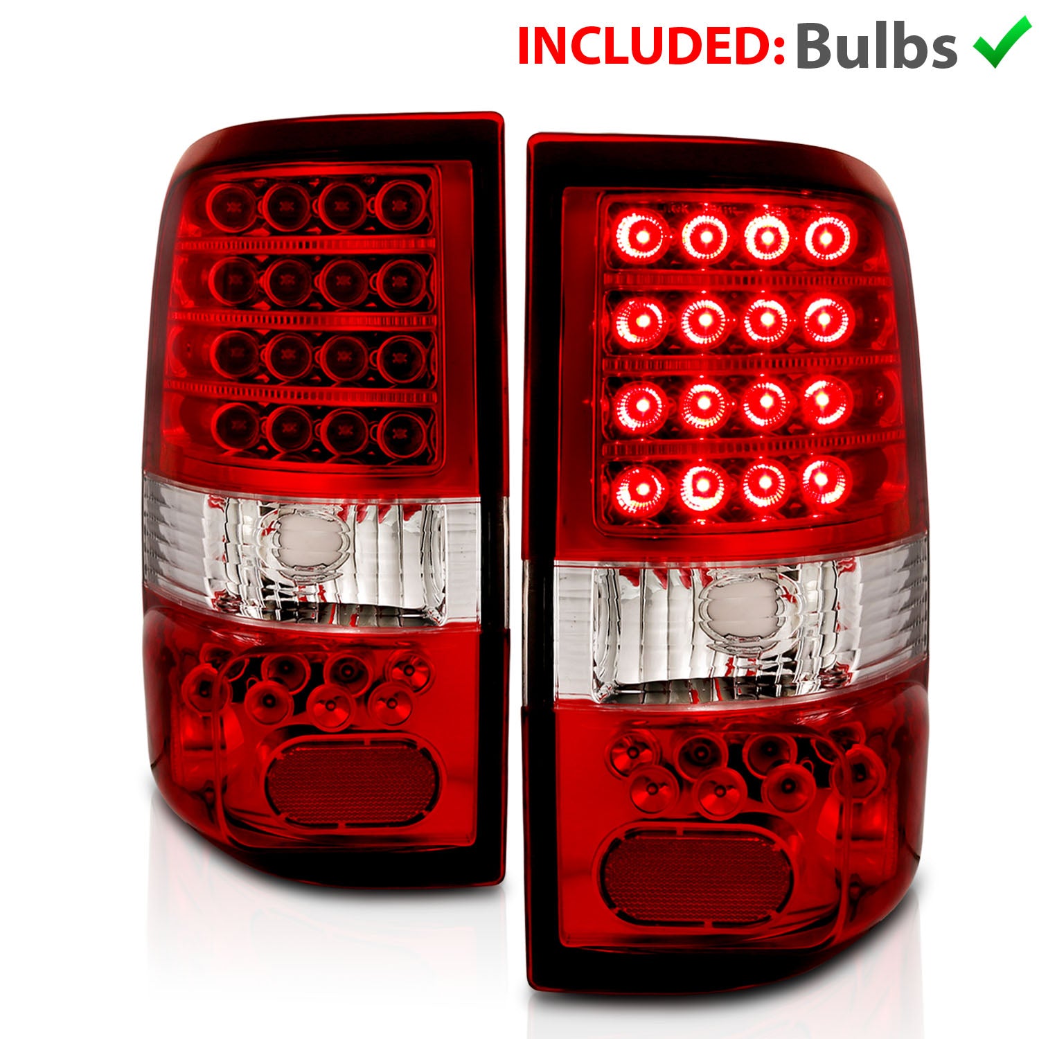 FORD F-150 04-06 LED TAIL LIGHTS RED/CLEAR