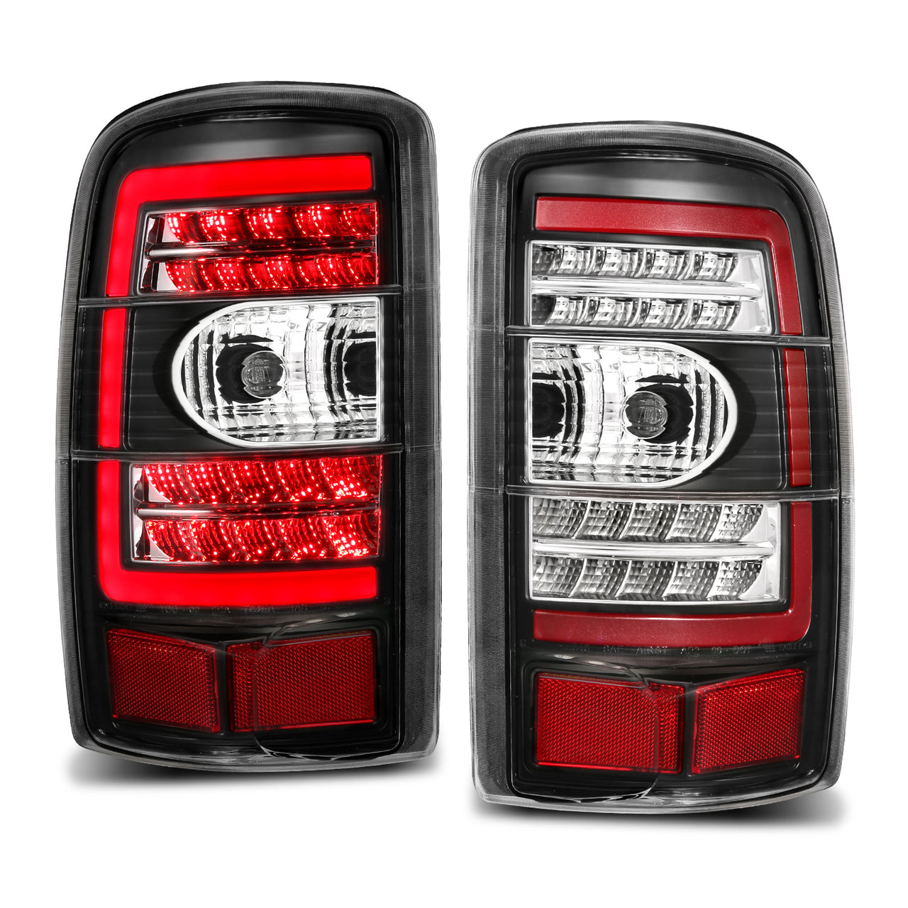 CHEVY TAHOE/SUBURBAN/GMC DENALI 00-06 LED TAIL LIGHTS CLEAR LENS BLACK HOUSING
