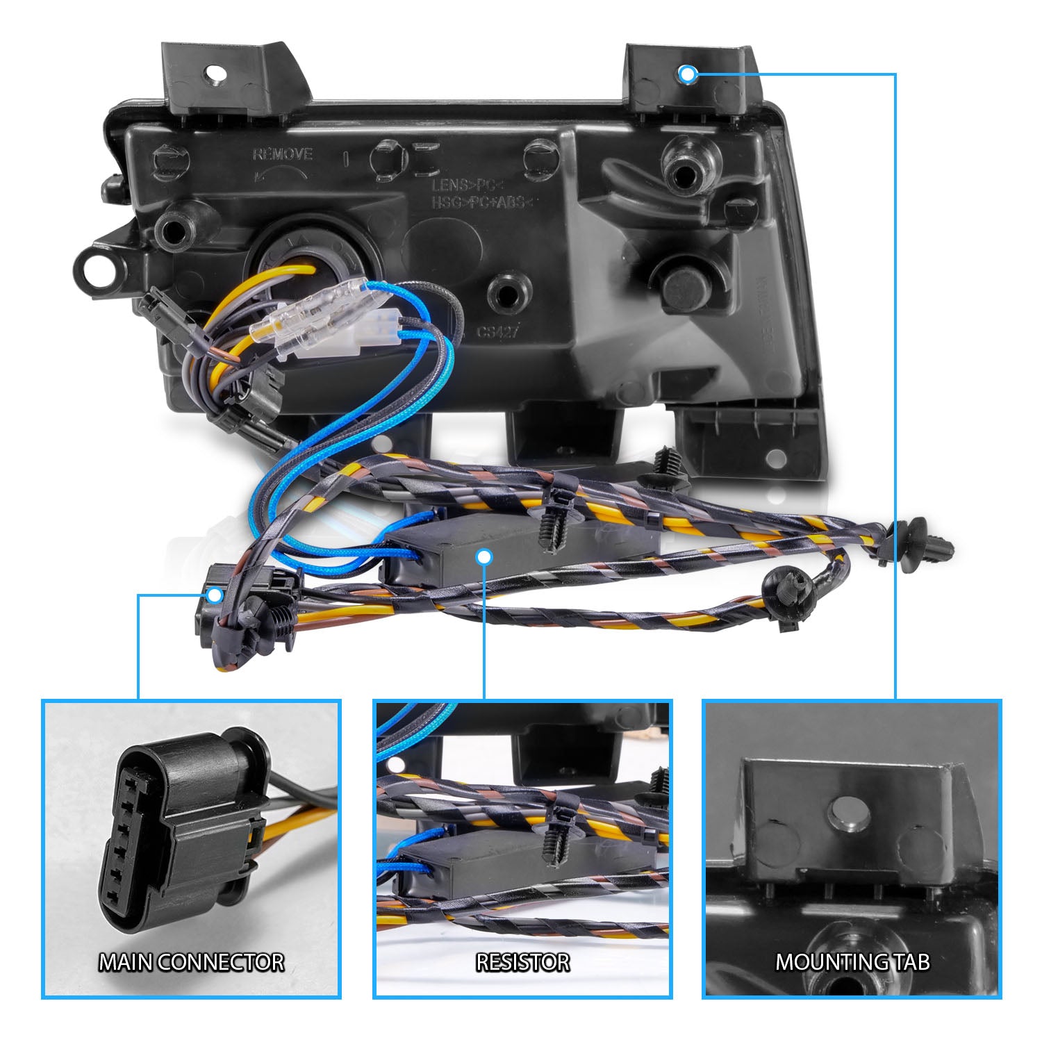 JEEP WRANGLER 18-21 / GLADIATOR 20 LED SIDE MARKERS CHROME  (SEQUENTIAL SIGNAL) (FOR SPORT, SPORT S MODEL/BULB TYPE)