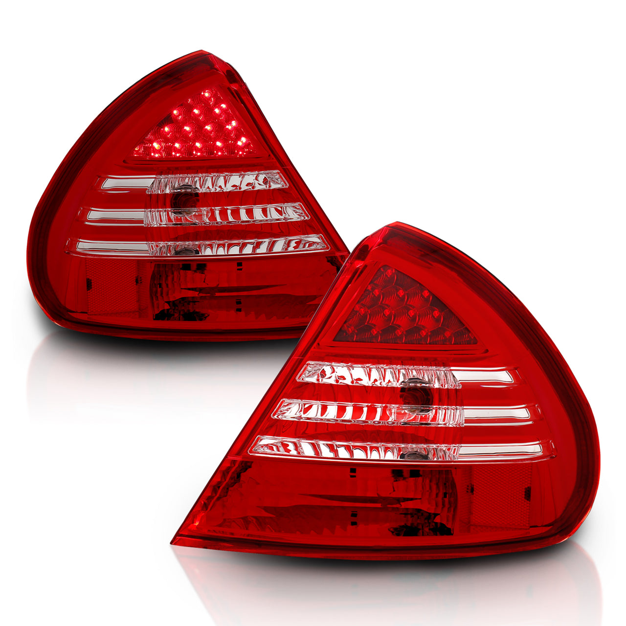 MITSUBISHI MIRAGE 99-02 LED TAIL LIGHTS RED/CLEAR