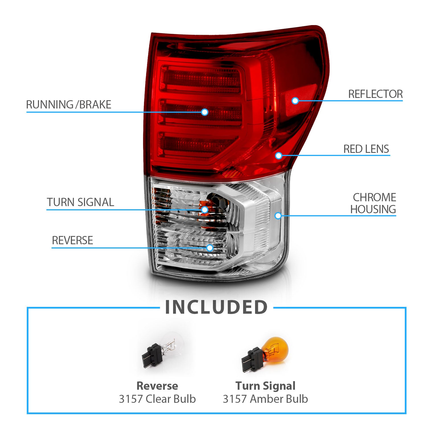 TOYOTA TUNDRA 07-11 LED TAIL LIGHTS RED/CLEAR G2