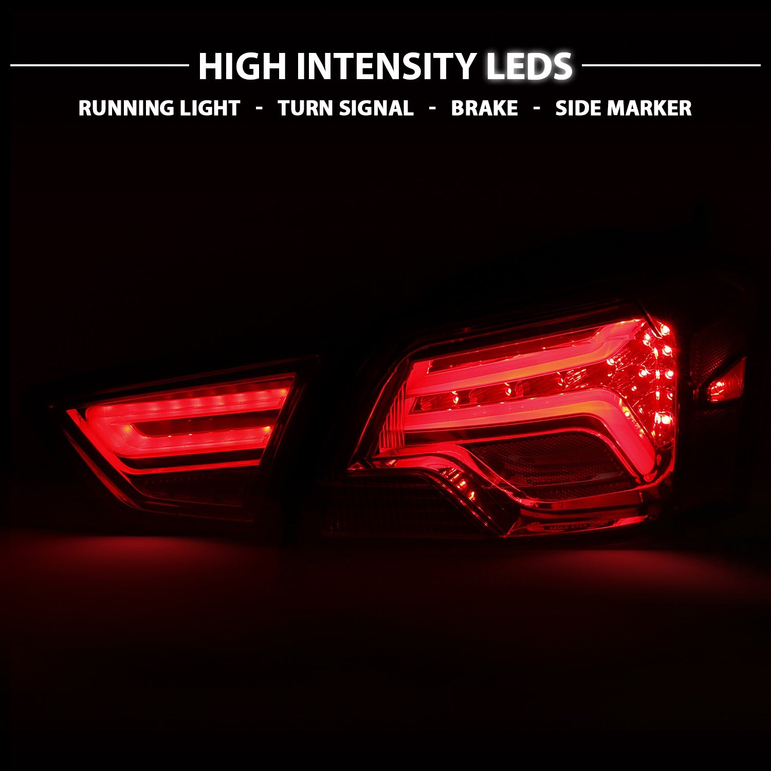 CHEVY IMPALA 14-18 LED TAIL LIGHTS RED/CLEAR