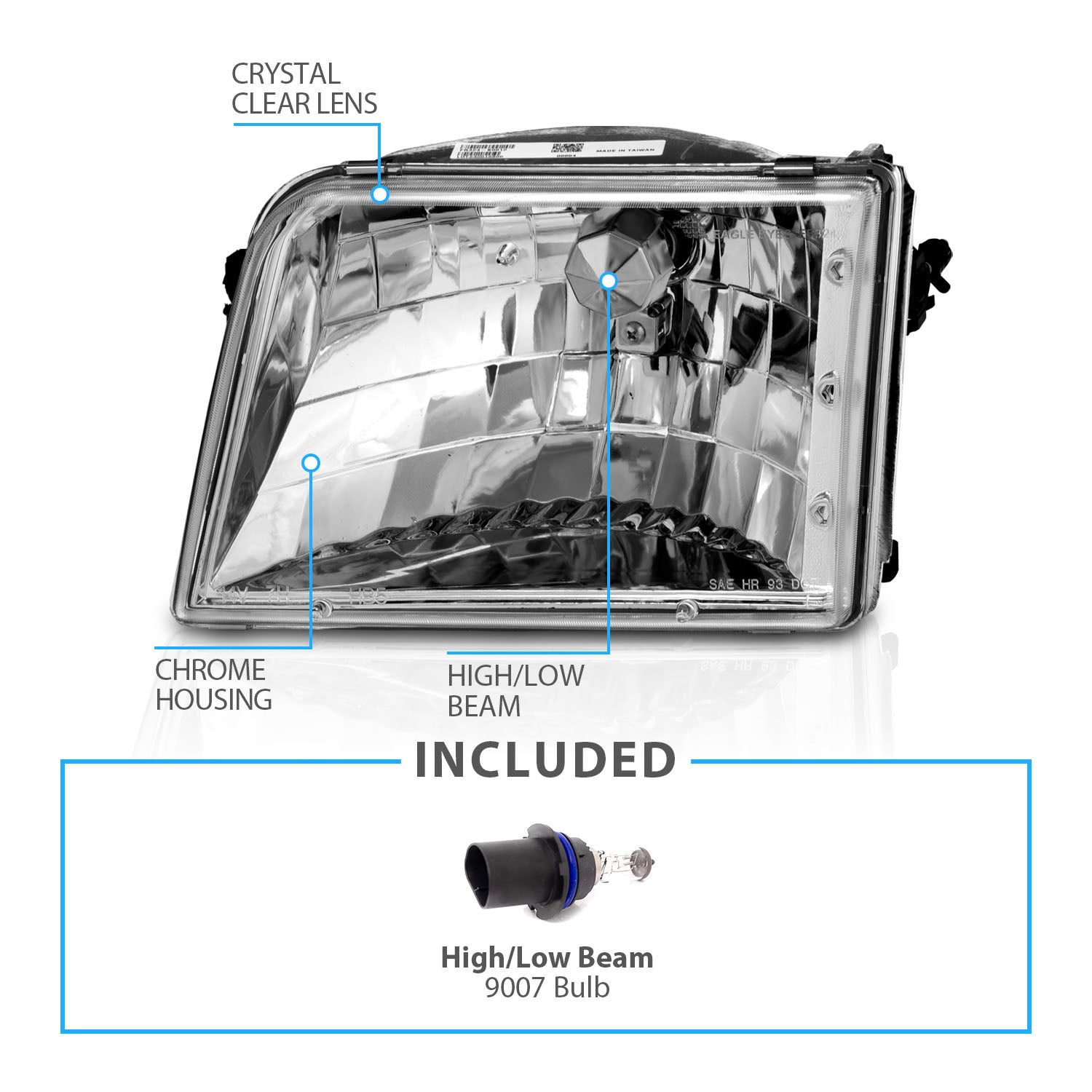 FORD RANGER 93-97 HEADLIGHTS CLEAR