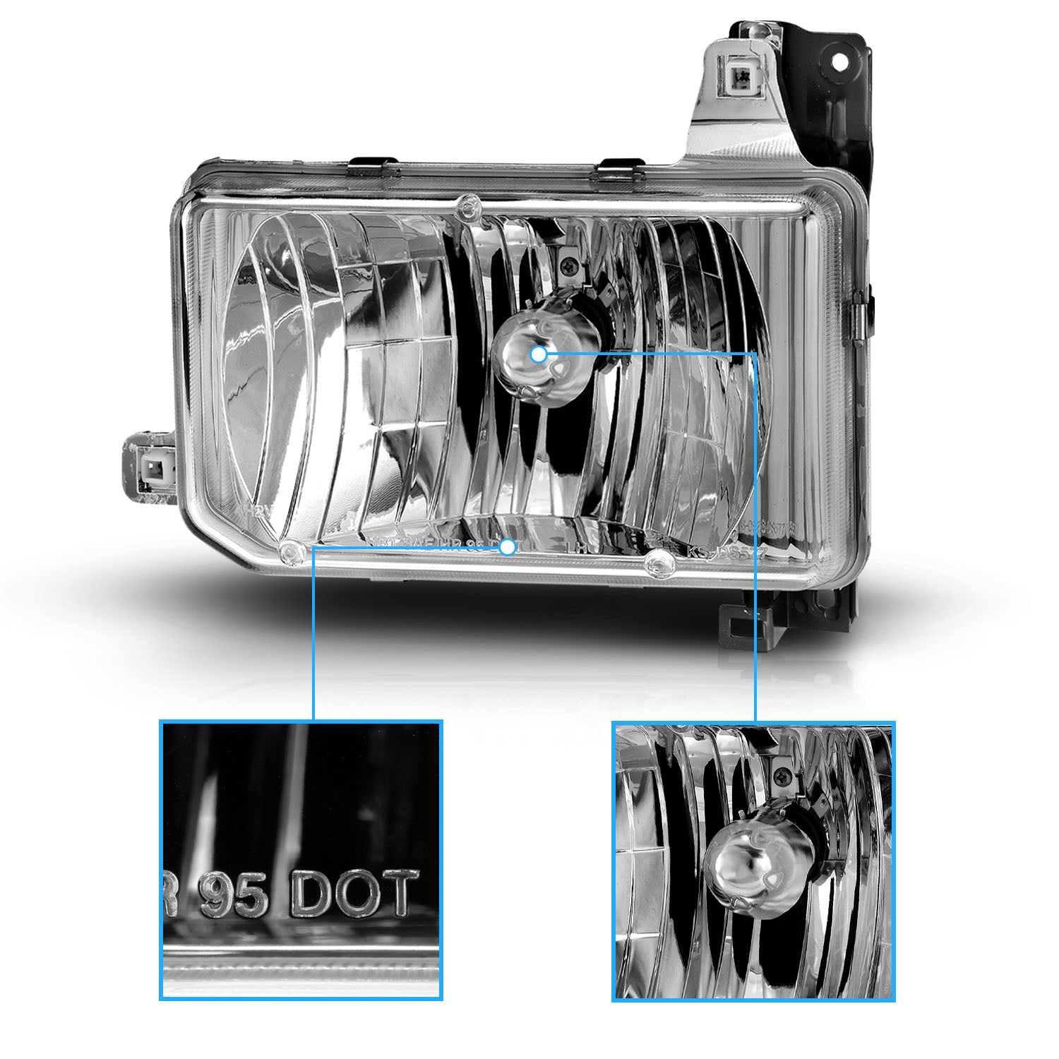 NISSAN HARDBODY 88-89 HEADLIGHTS CLEAR
