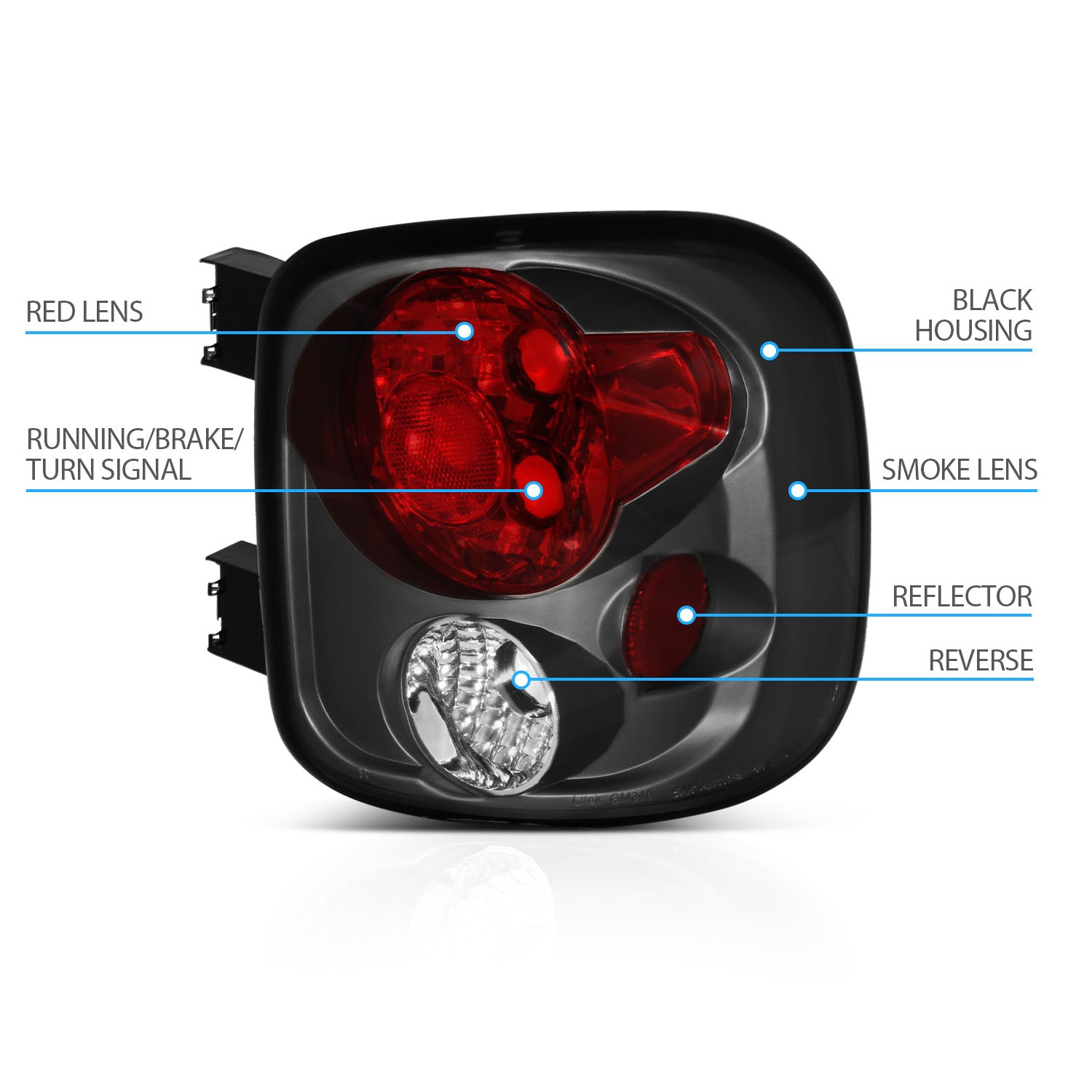 CHEVY SILVERADO/SIERRA STEPSIDE 99-02 TAIL LIGHTS SMOKE