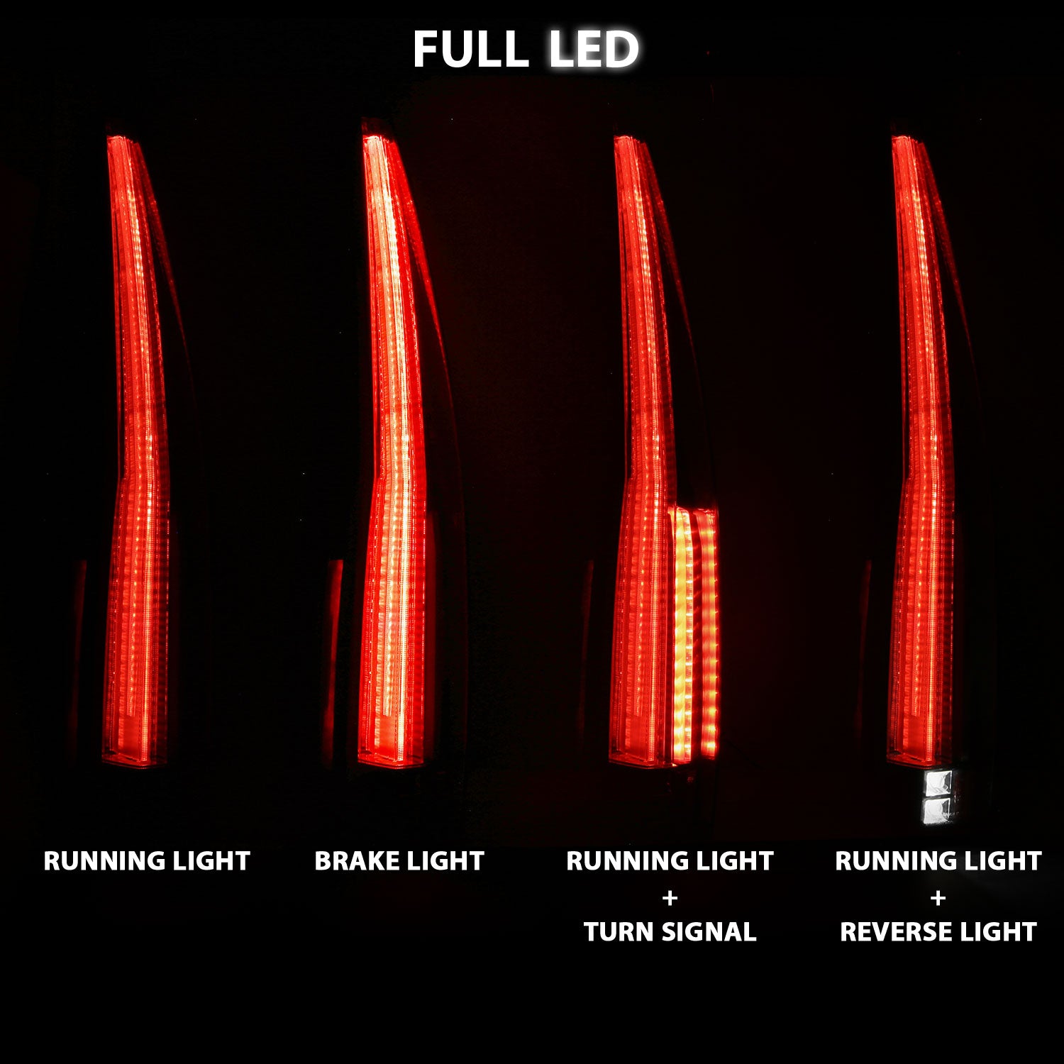 CADILLAC ESCALADE 07-14 LED TAIL LIGHTS (LONG VERSION)
