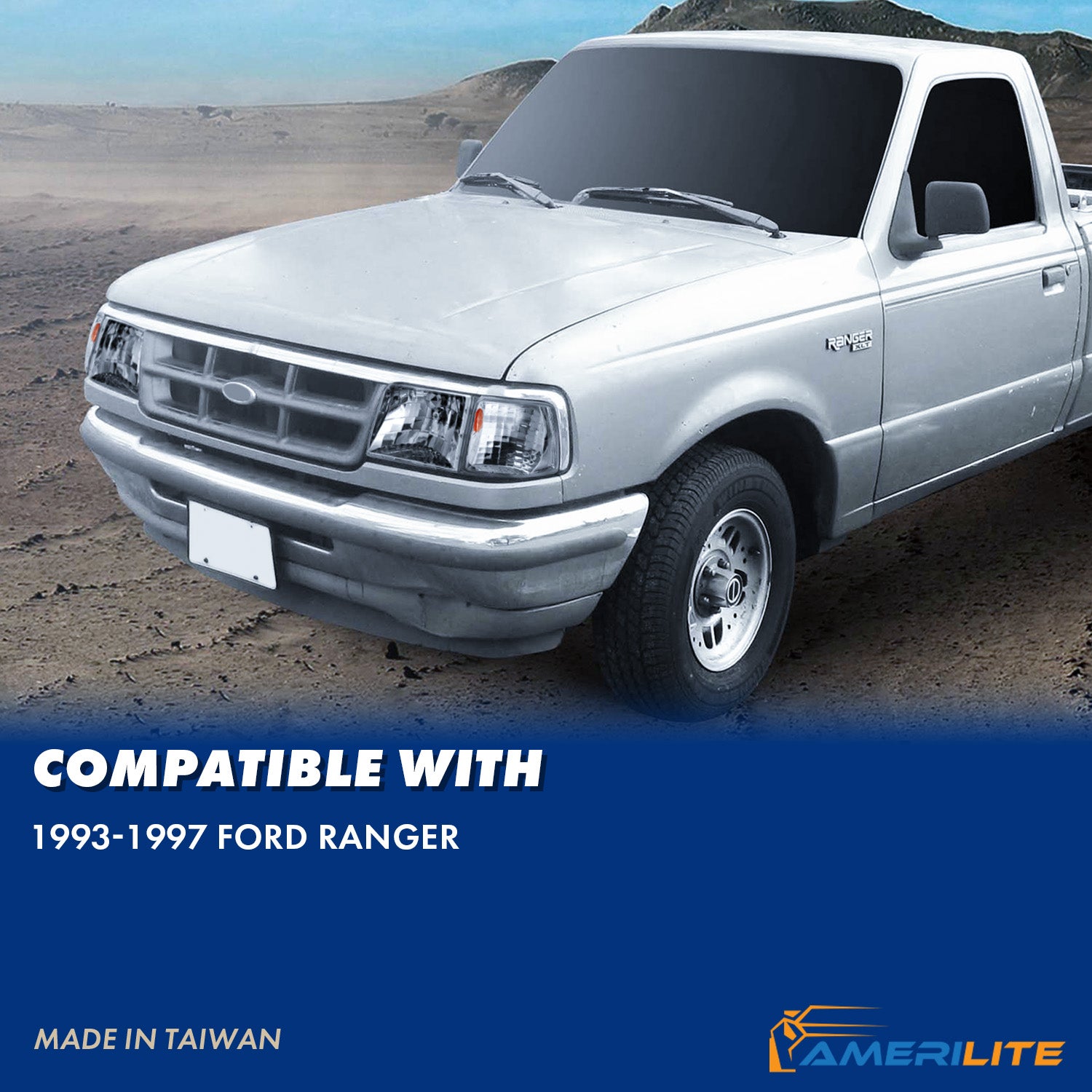 FORD RANGER 93-97 HEADLIGHTS CLEAR W/ CORNER AMBER