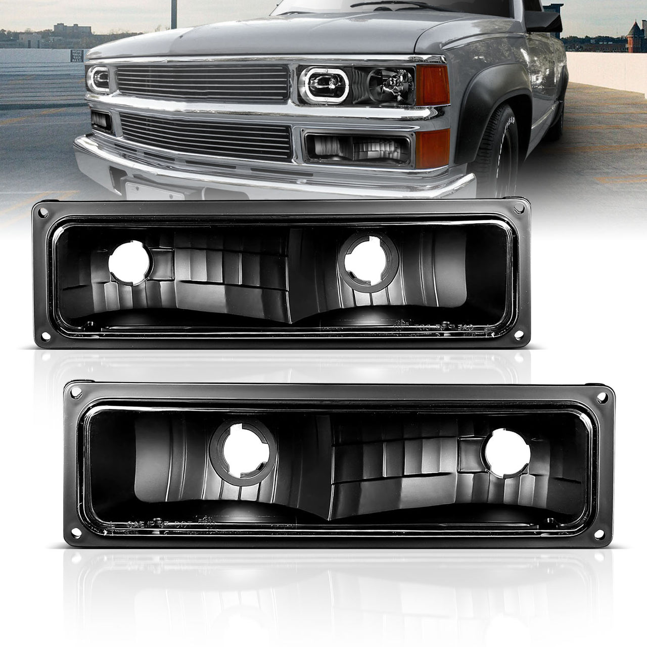 CHEVY FULLSIZE 88-98 PARKING/SIGNAL LIGHTS BLACK