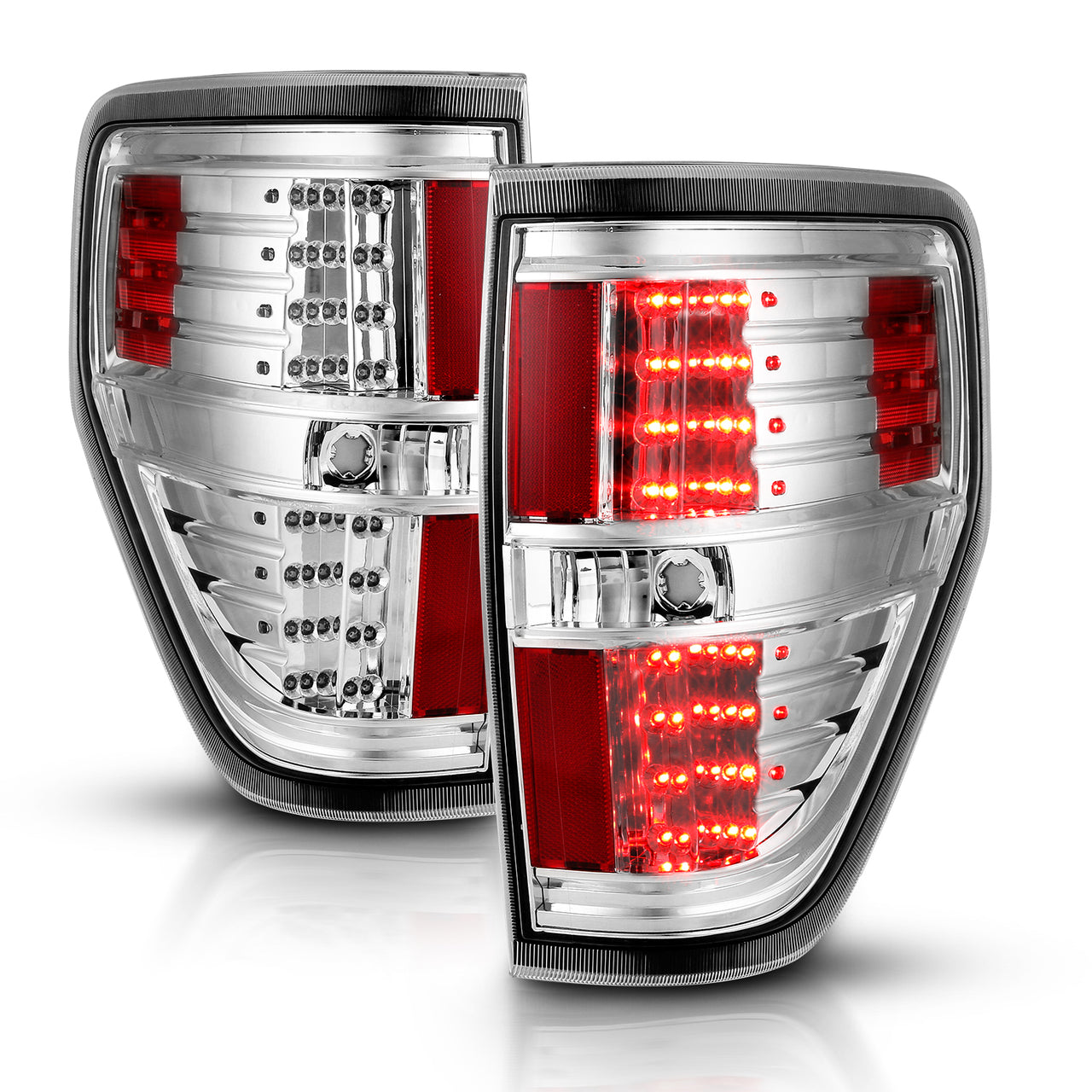FORD F-150 09-13 LED TAIL LIGHTS ALL CHROME