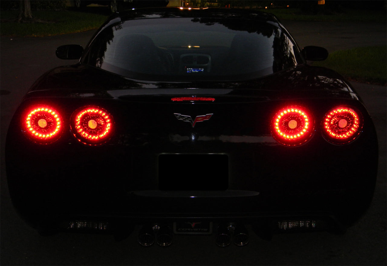 CHEVY CORVETTE 05-07/CORVETTE Z06 06-07 LED TAIL LIGHTS BLACK