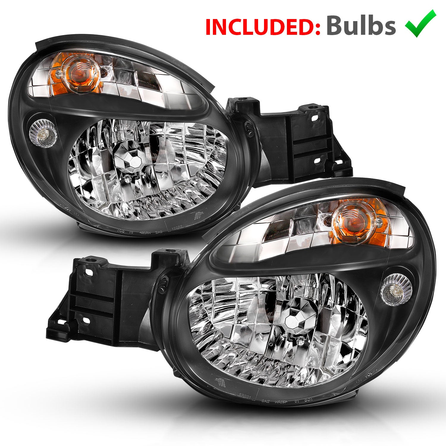 SUBARU IMPREZA 02-04 CRYSTAL HEADLIGHTS BLACK