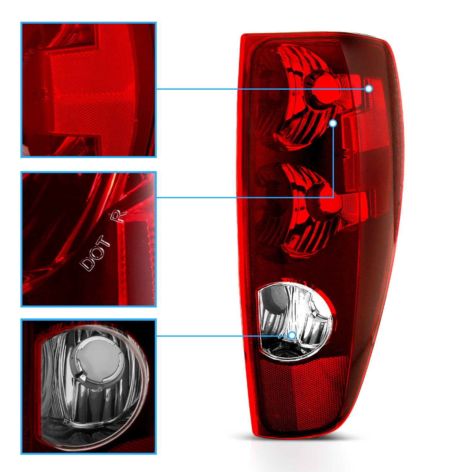 CHEVY COLORADO/ GMC CANYON 04-12 TAIL LIGHTS CHROME (OE REPLACEMENT)