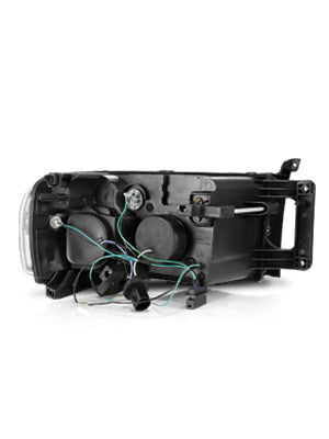 DODGE RAM 1500 02-05 - 2500/3500 03-05 PROJECTOR H.L WHITE PLUS LED HALO BLACK CLEAR AMBER