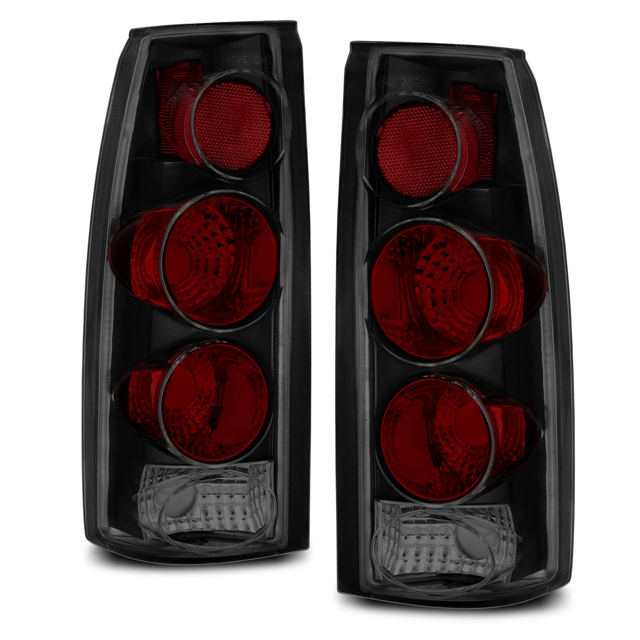 Chevy/GMC C/K 1500/2500/3500 88-99, SUBURBAN/YUKON 92-00, TAHOE 94-00, BLAZER 92-94, CADILLAC ESCALADE 99-00 TAIL LIGHTS 3D STYLE DARK SMOKE