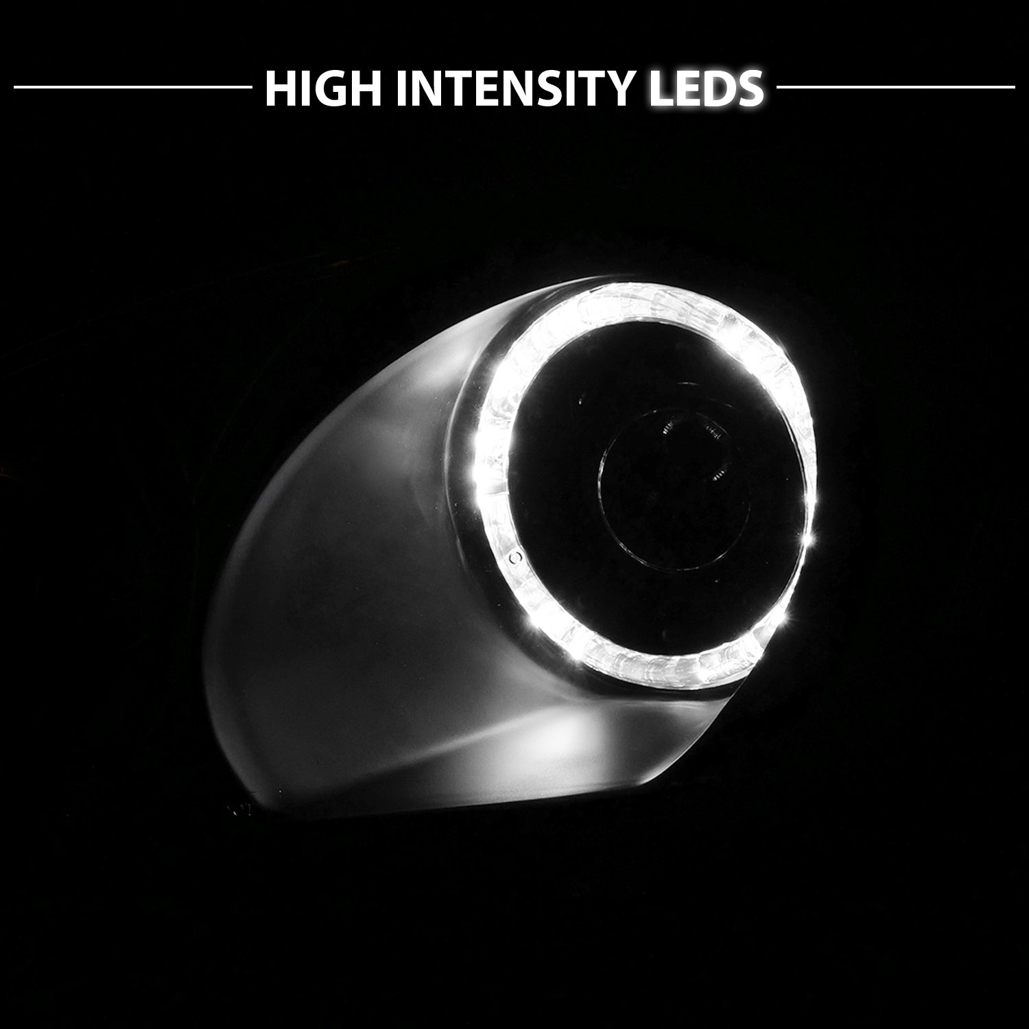 HONDA CIVIC 04-05 2/3/4DR PROJECTOR HEADLIGHTS HALO BLACK CLEAR AMBER