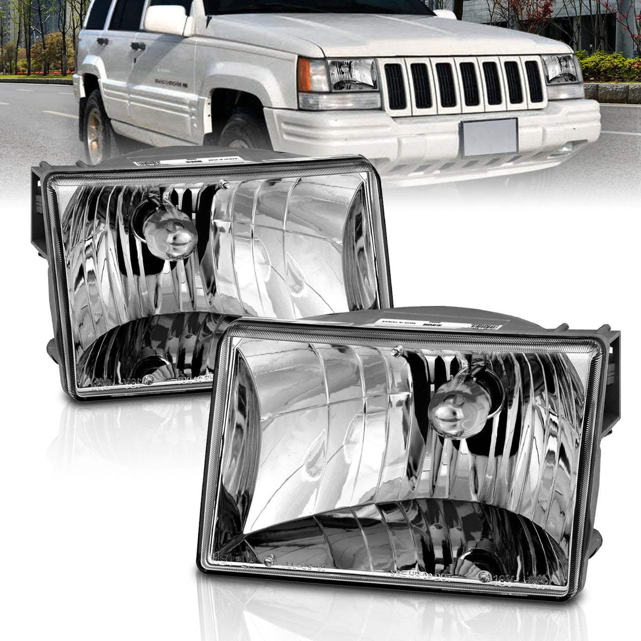 JEEP GRAND CHEROKEE 93-98 HEADLIGHTS CRYSTAL