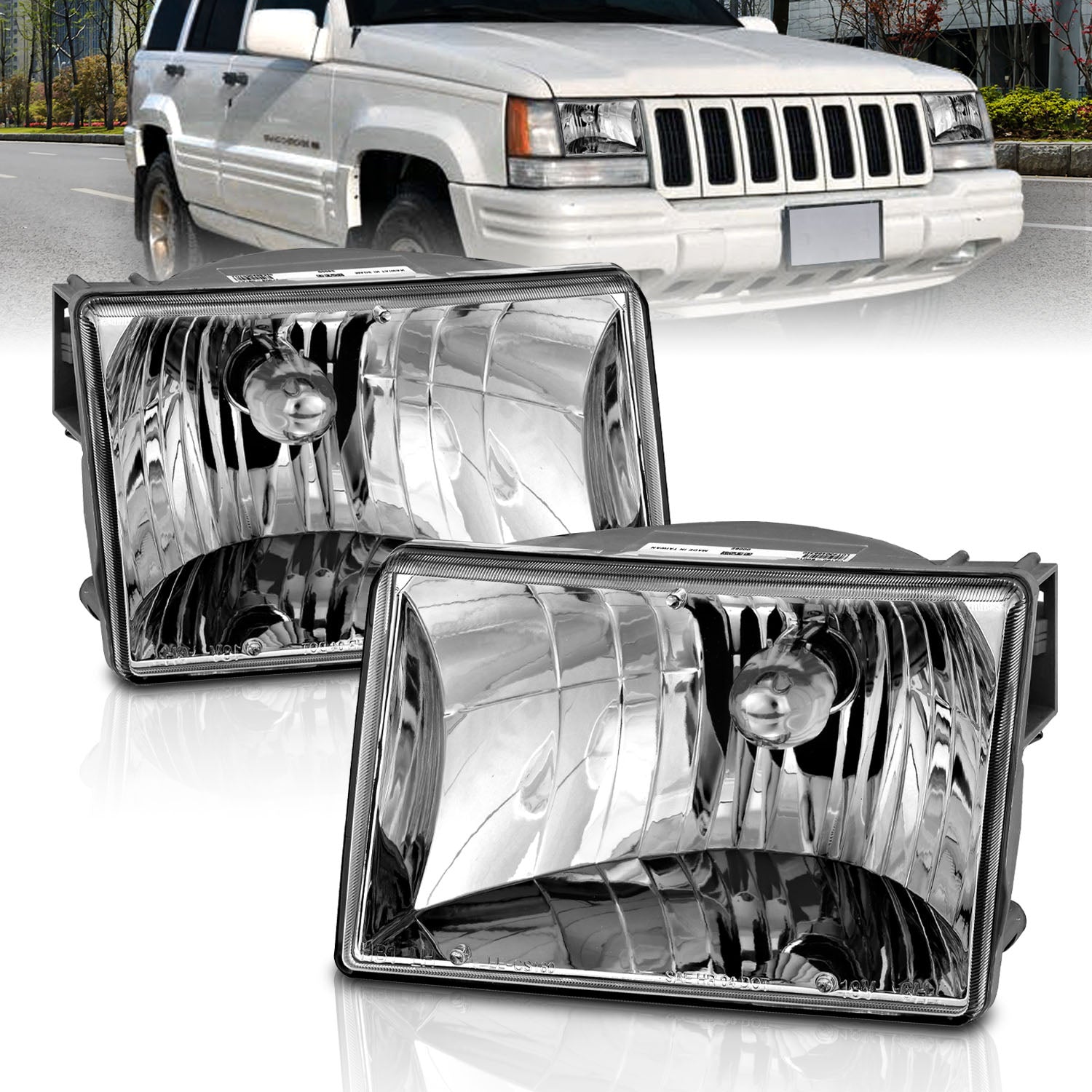 JEEP GRAND CHEROKEE 93-98 HEADLIGHTS CRYSTAL