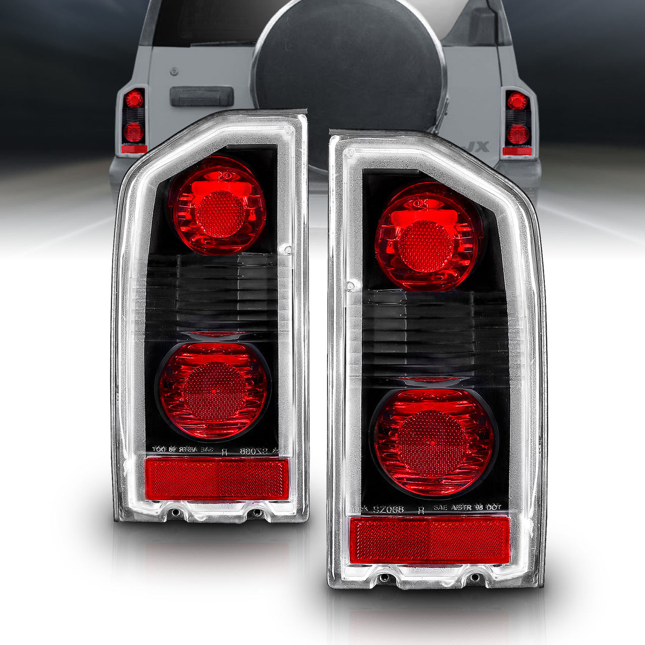 SUZUKI VITARA 88-98 TAIL LIGHTS BLACK