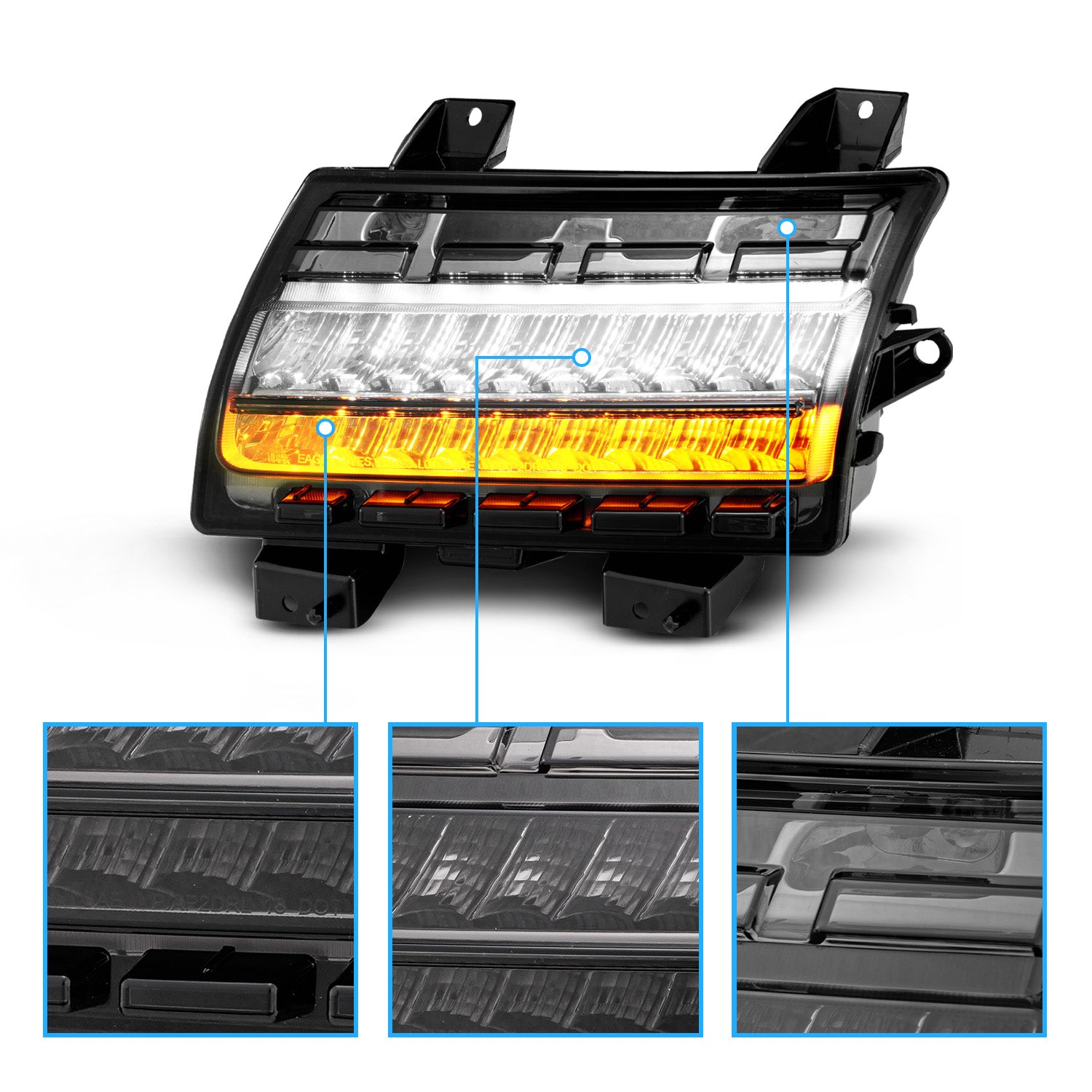 JEEP WRANGLER 18-21 / GLADIATOR 20 LED SIDE MARKERS SMOKE  (SEQUENTIAL SIGNAL) (FOR HIGH CONFIGURED)