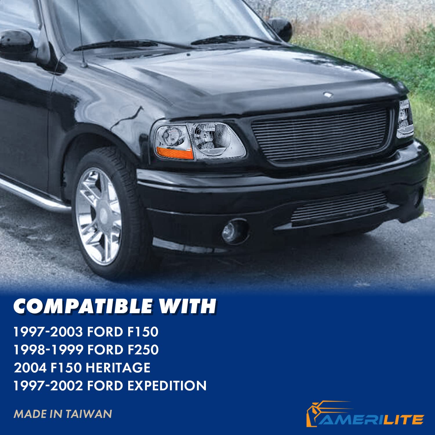 FORD F-150 97-03 HEADLIGHTS G2 CLEAR W/ PARKING LIGHTS