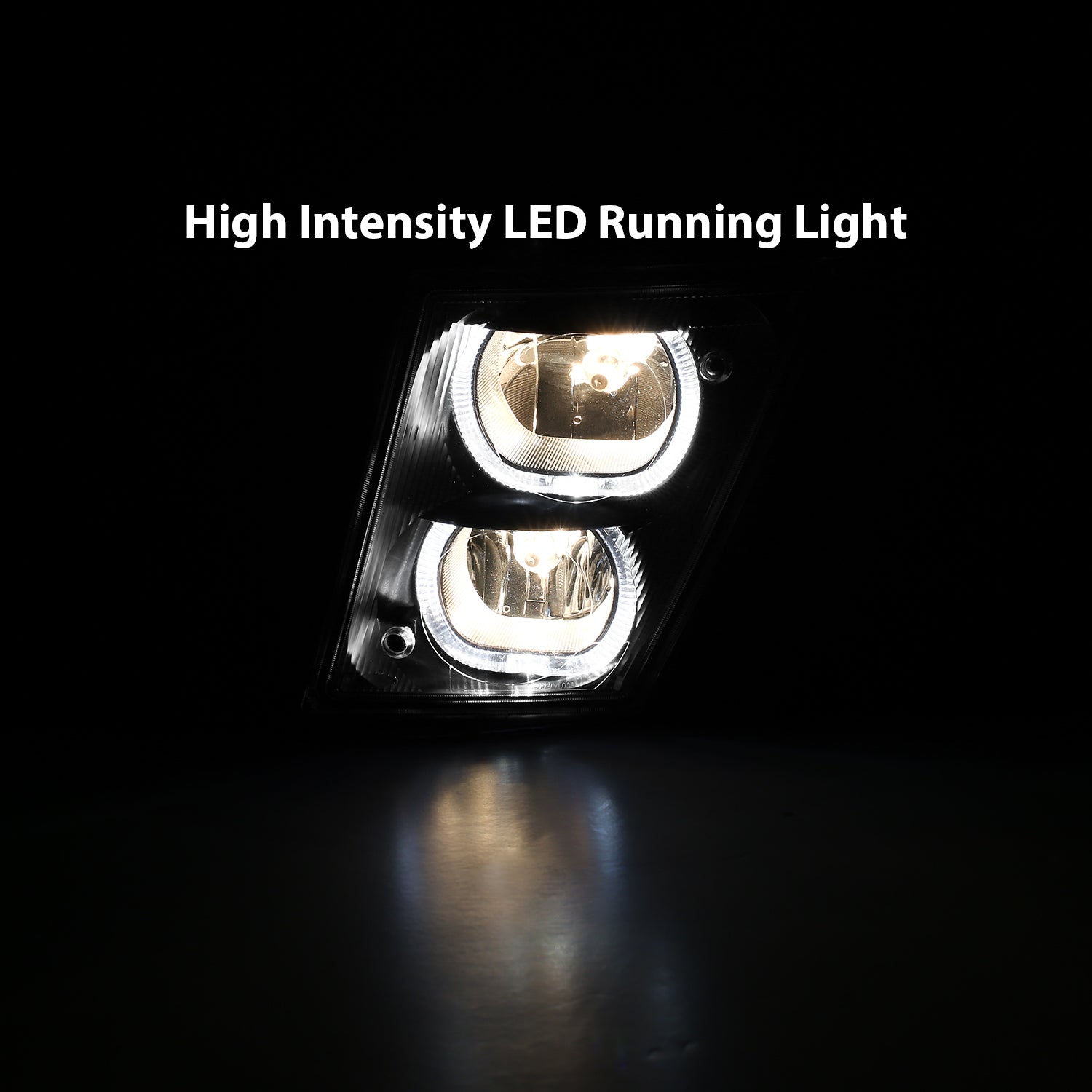 VOLVO VN/VNL SERIES 04-15 FOG LIGHT U BAR STYLE H.L BLACK