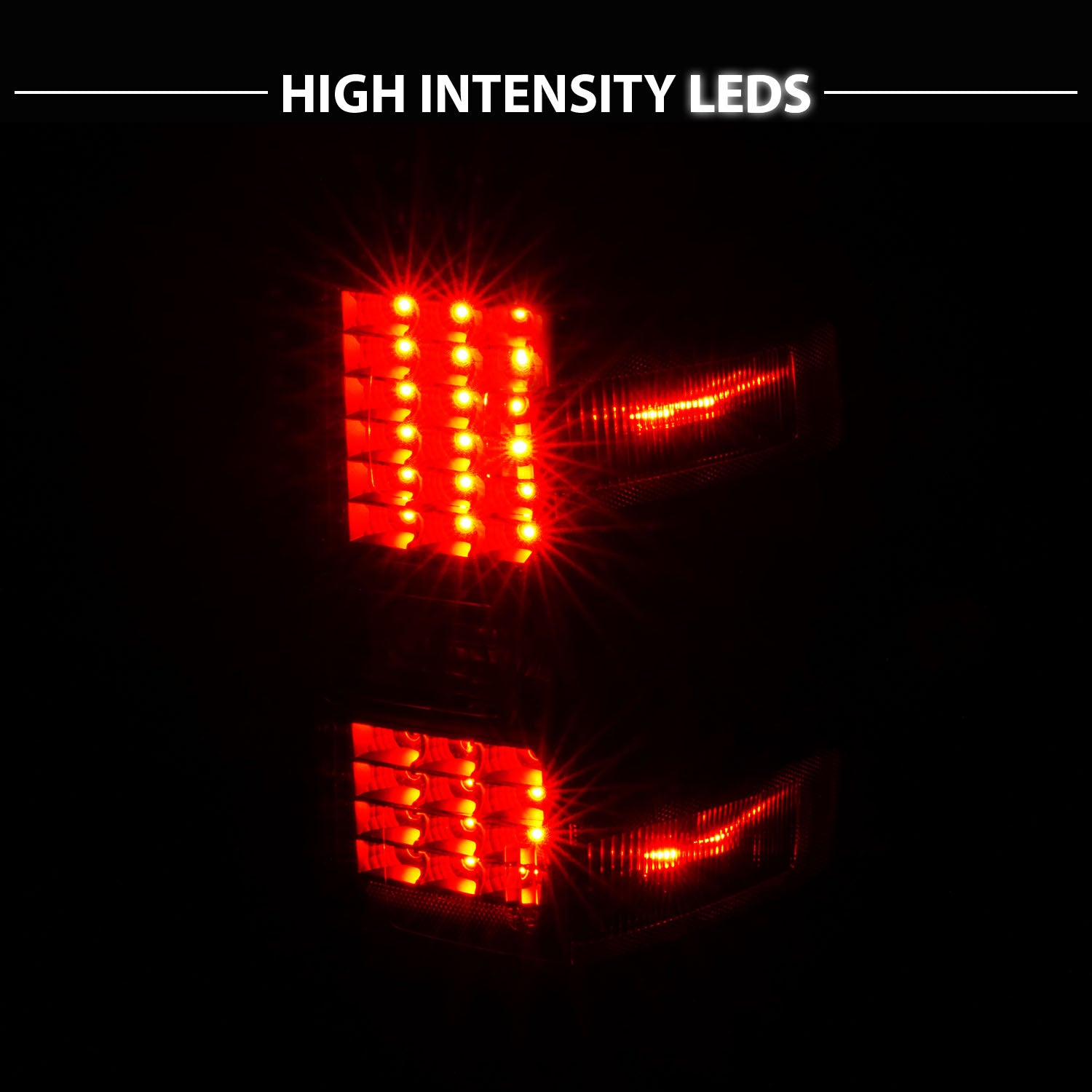 CHEVY SILVERADO 14-17 LED TAIL LIGHTS BLACK (NON-OEM LED ONLY)