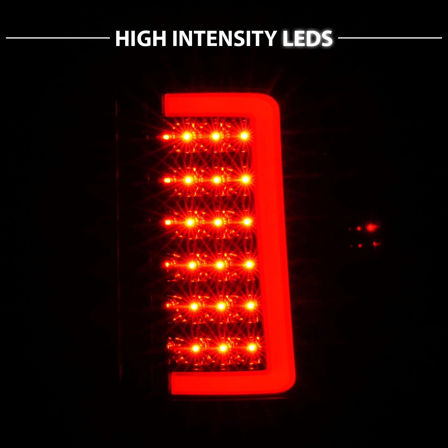 GMC SIERRA 1500 07-13 (EXCEPT '07 CLASSIC) / SIRRA 2500/3500 '07-'14 LED TAIL LIGHTS  BLACK HOUSING CLEAR LENS W/ C LIGHT BAR