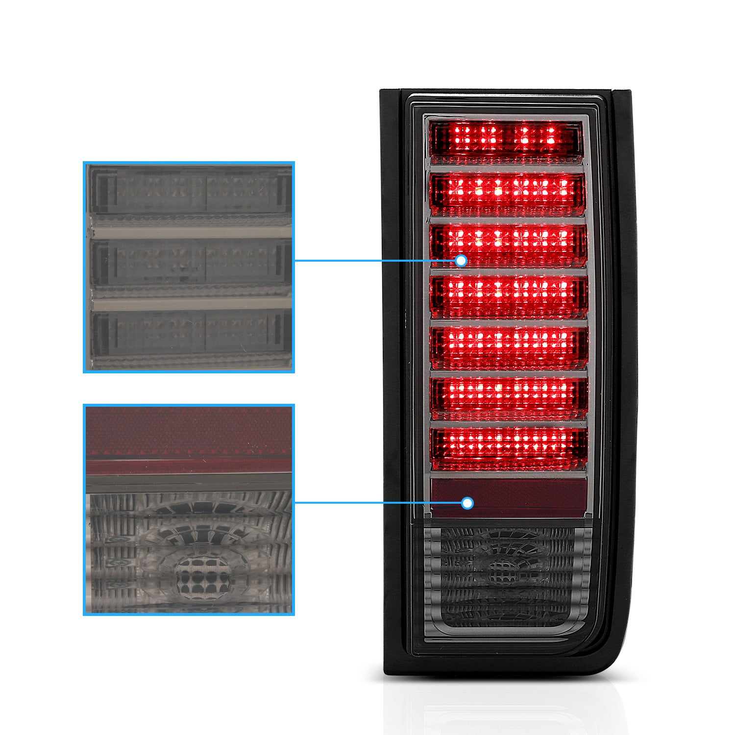 GMC HUMMER H2 SUV 03-09 LED TAIL LIGHTS SMOKE