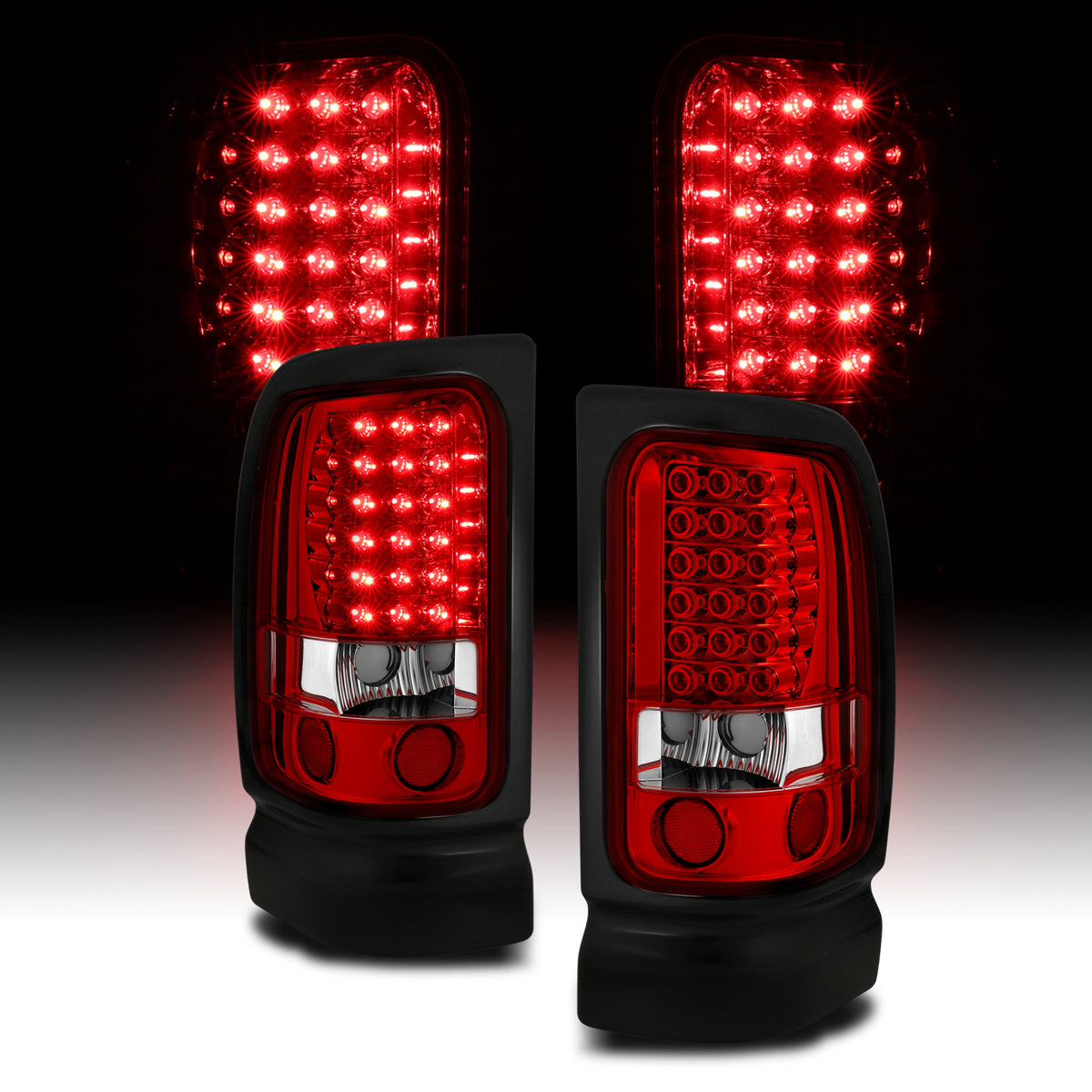 Evan-Fischer Pair Tail Lights – For Dodge Ram 1500 2500 3500 1994-2001 – Left + Right – DOT/SAE